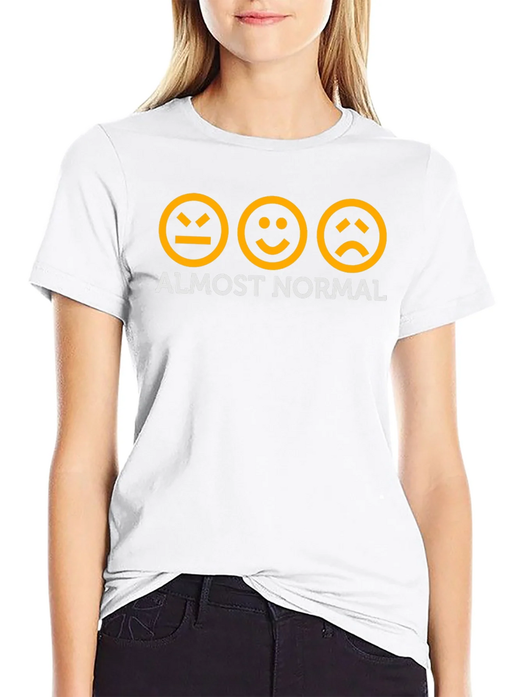 Almost Normal Graphic Tee - Black Cotton T-Shirt product image 8