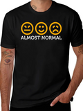 Almost Normal Graphic Tee - Black Cotton T-Shirt product image 1