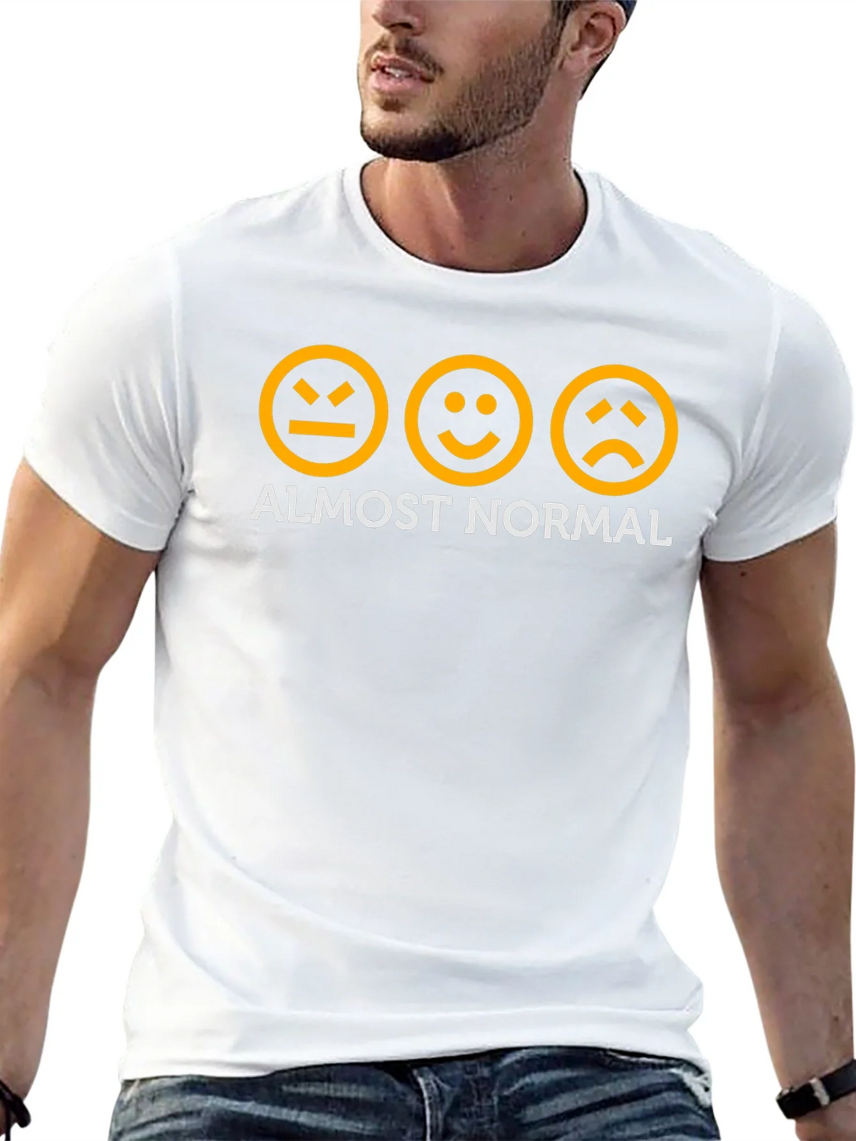 Almost Normal Graphic Tee - Black Cotton T-Shirt product image 12