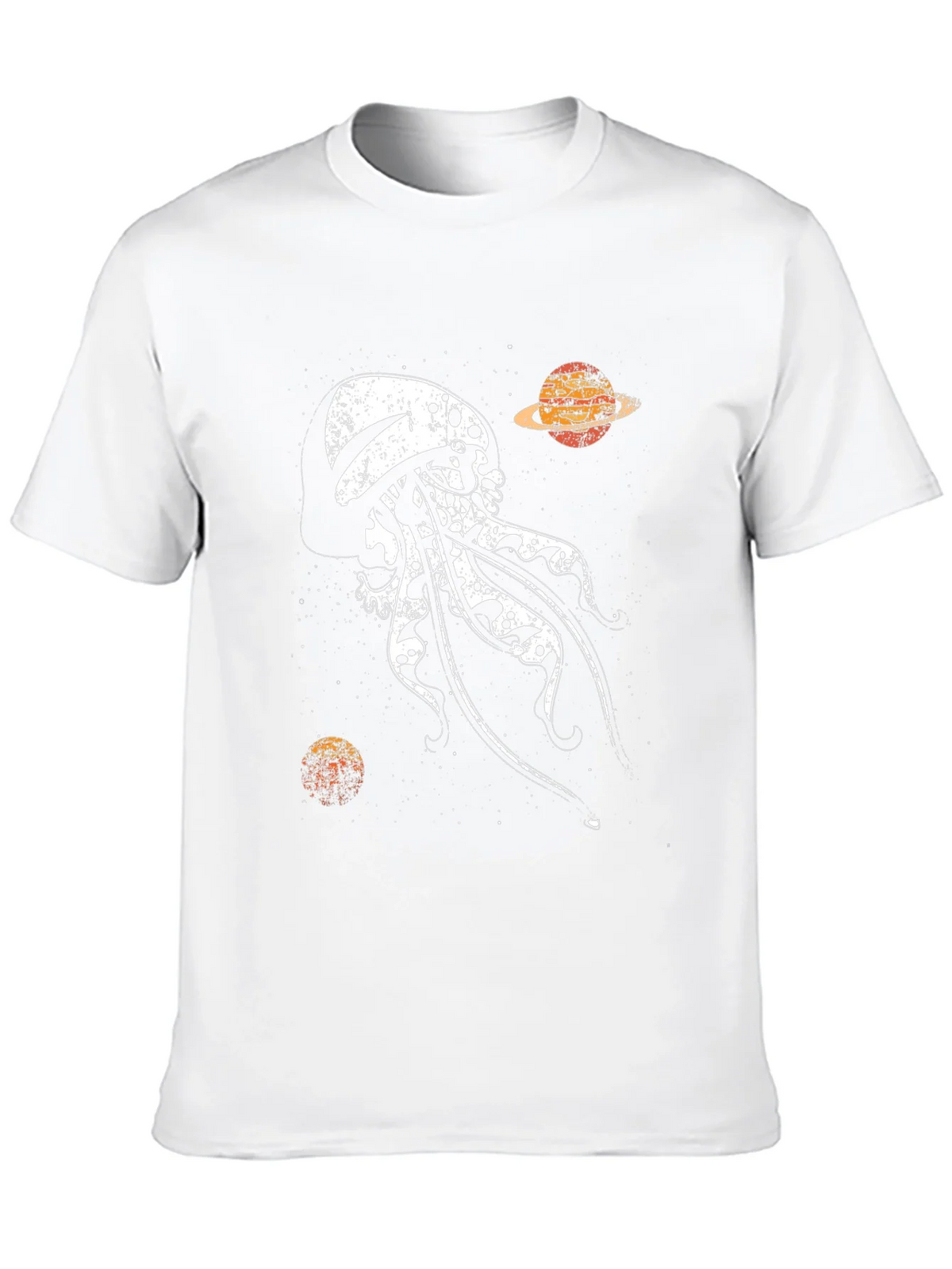 Skull Jellyfish Galaxy Black T-Shirt product image 9