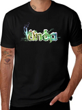 Unique Graphic Print Black Cotton T-Shirt product image 1