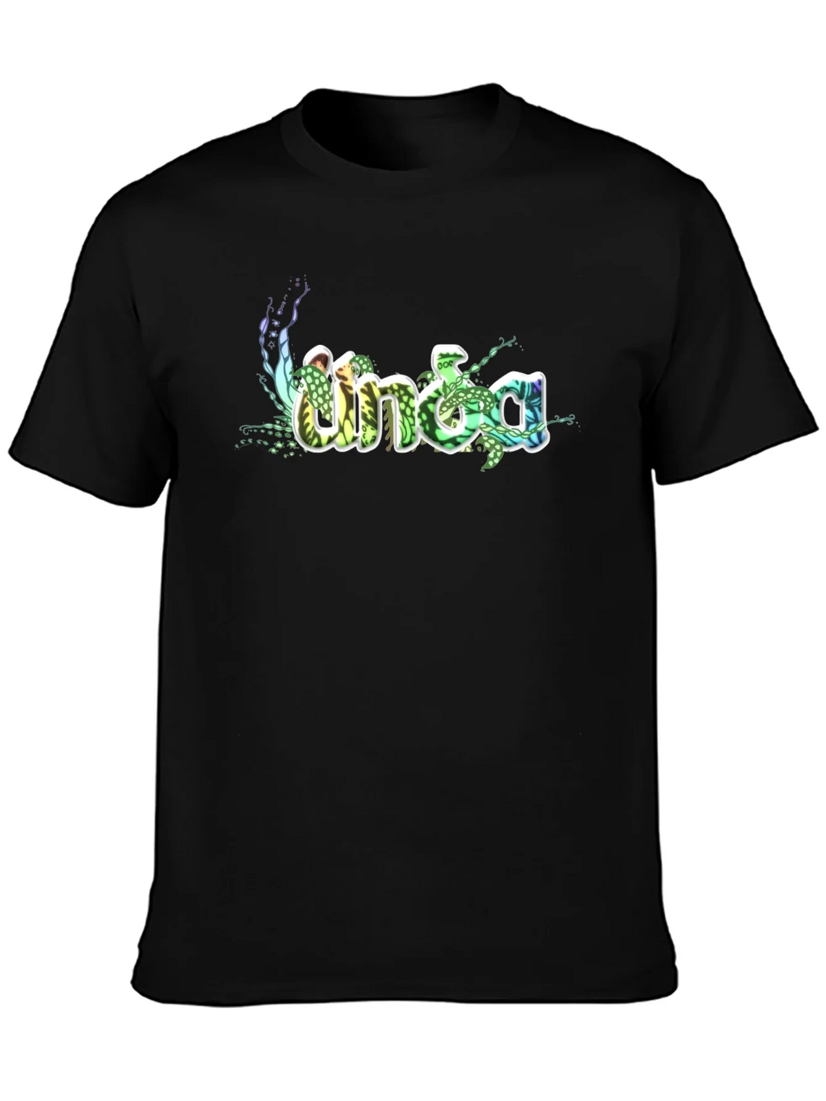 Unique Graphic Print Black Cotton T-Shirt product image 3