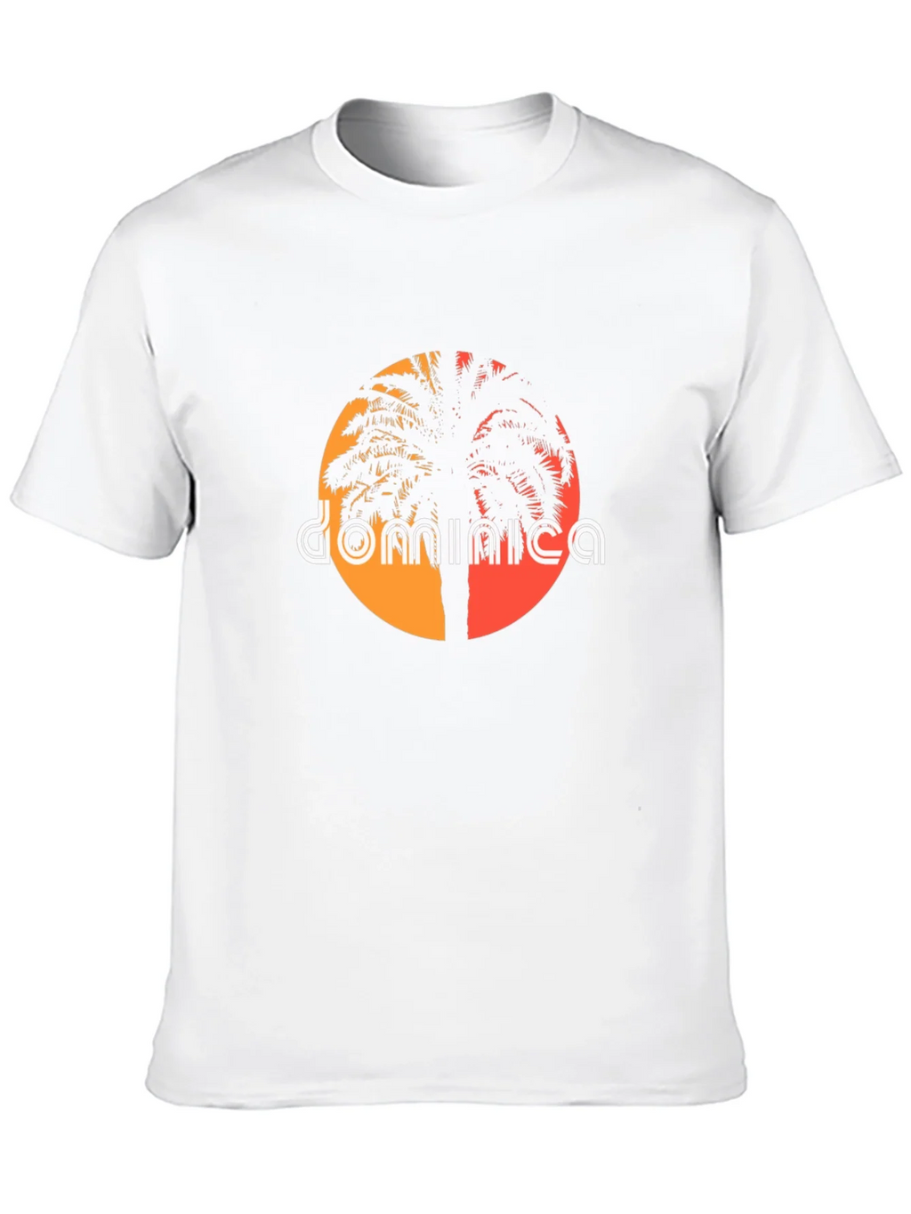Dominica Palm Tree Sunset Graphic Tee product image 7