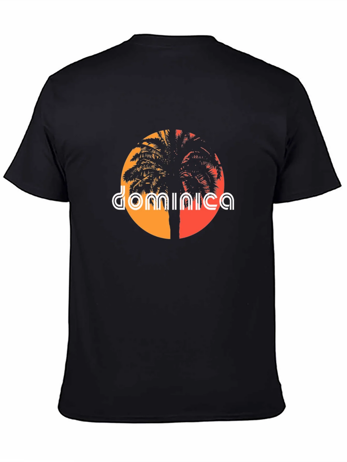 Dominica Palm Tree Sunset Graphic Tee product image 3