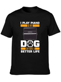 Piano Lovers Dog T-Shirt - Play for a Better Life product image 1