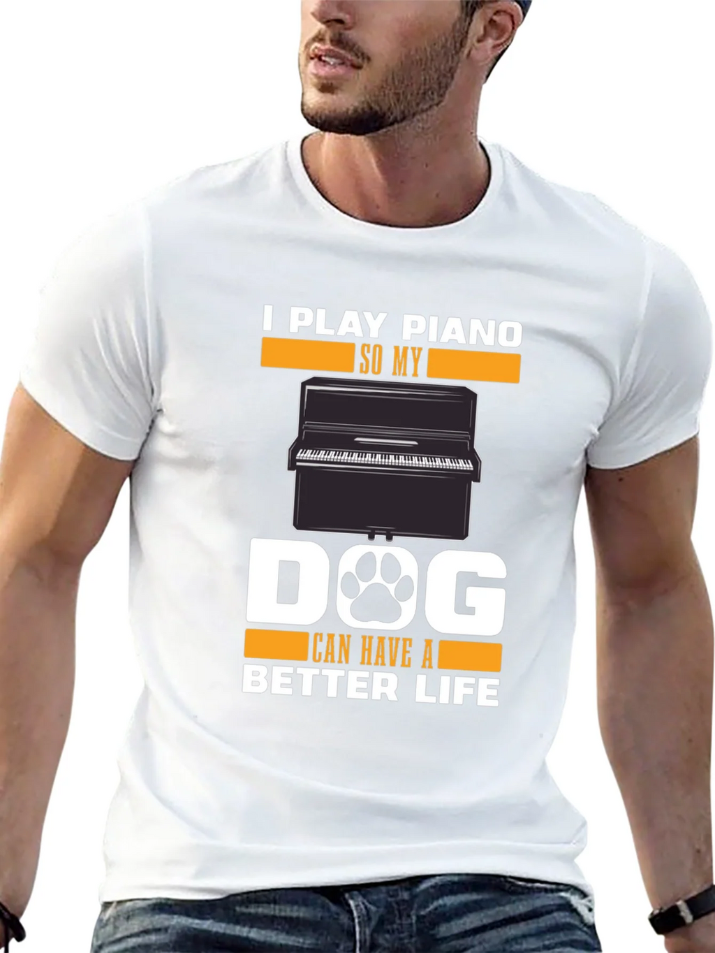 Piano Lovers Dog T-Shirt - Play for a Better Life product image 10
