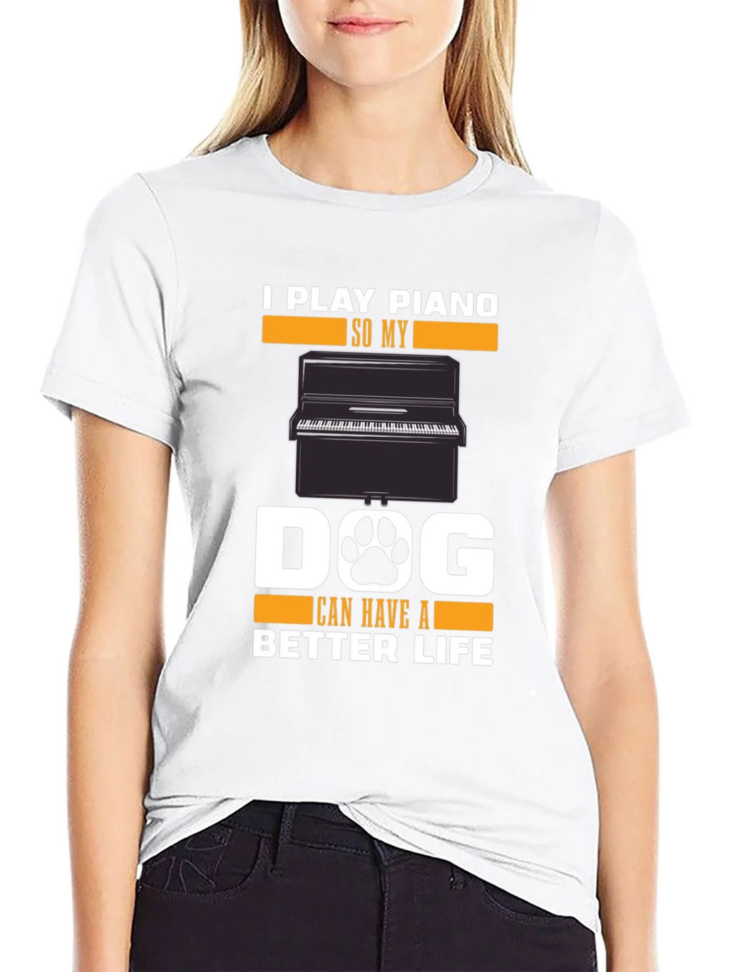 Piano Lovers Dog T-Shirt - Play for a Better Life product image 6