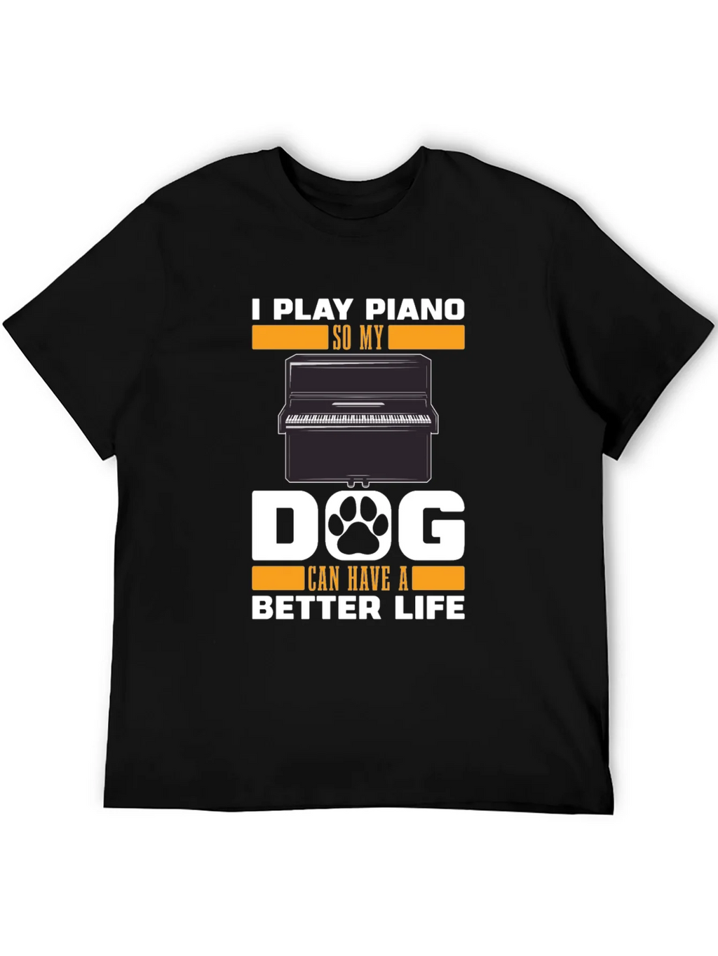 Piano Lovers Dog T-Shirt - Play for a Better Life product image 3