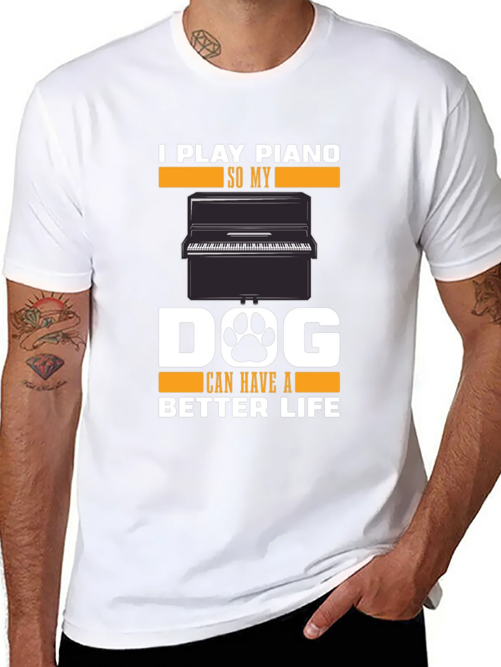 Piano Lovers Dog T-Shirt - Play for a Better Life product image 5
