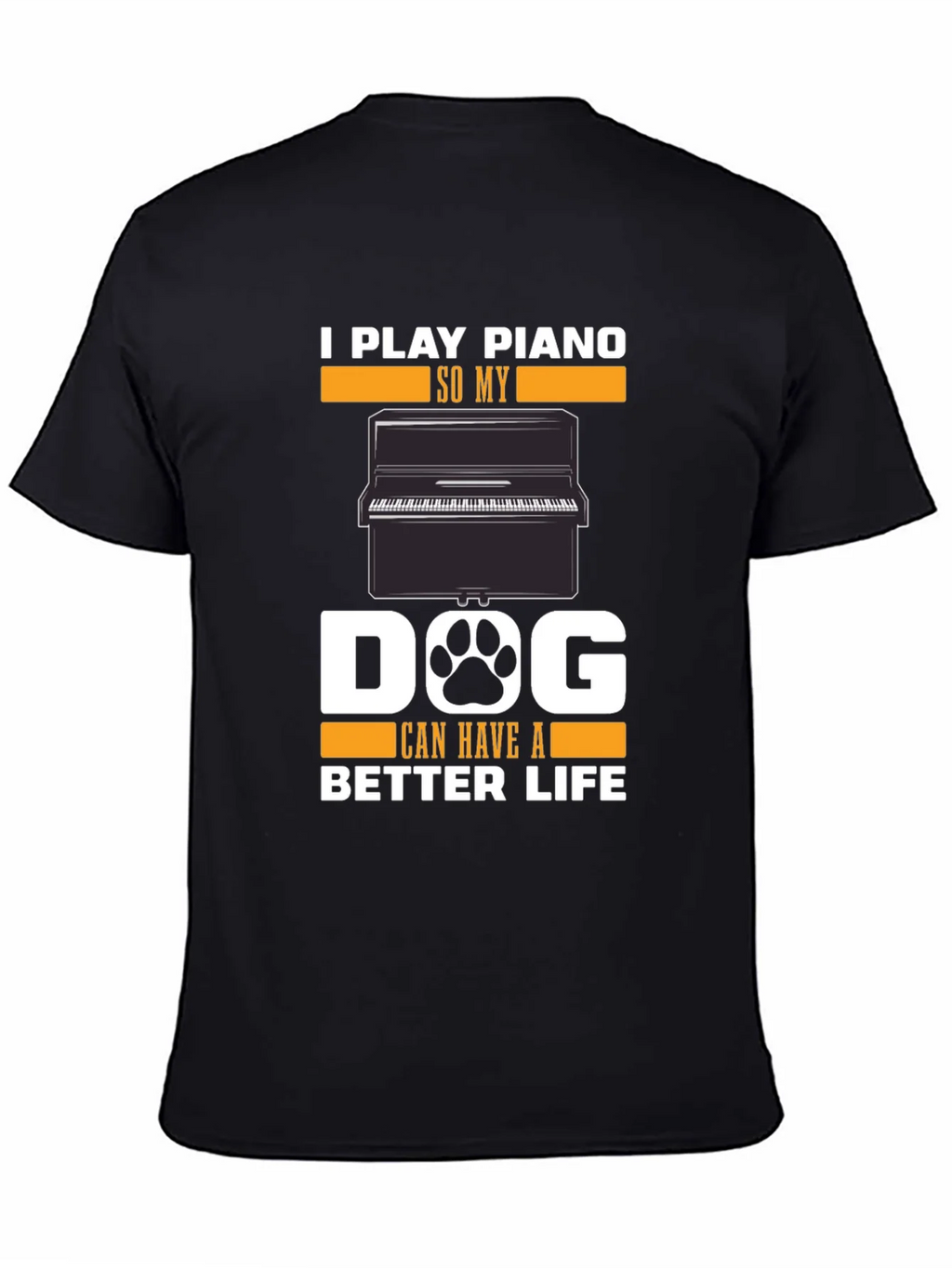 Piano Lovers Dog T-Shirt - Play for a Better Life product image 2