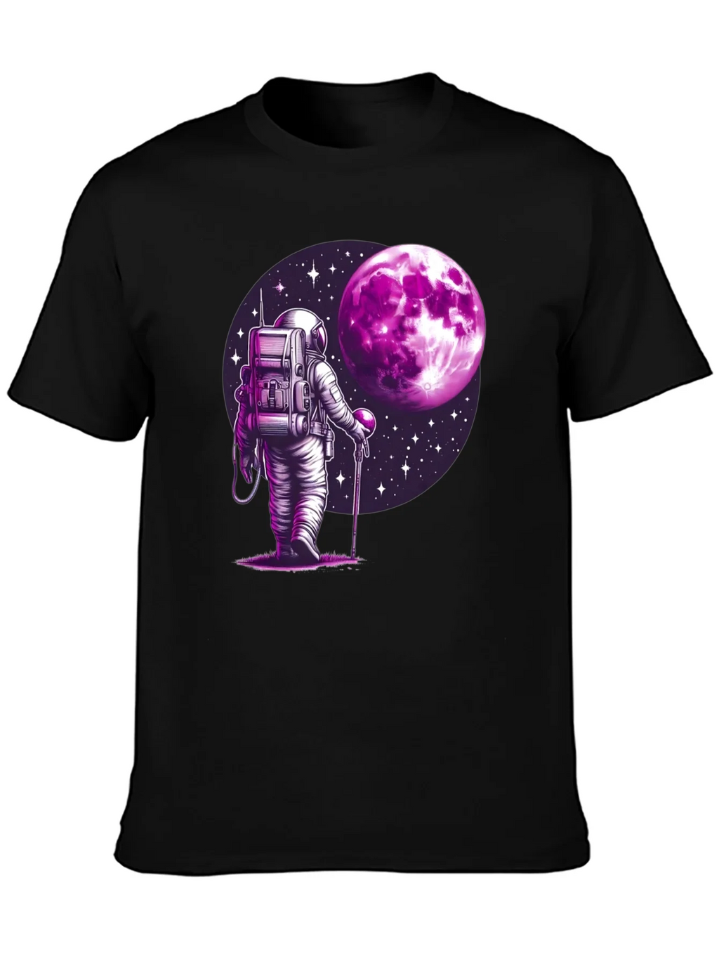 Astronaut Moon Graphic T-Shirt - Black product image 3