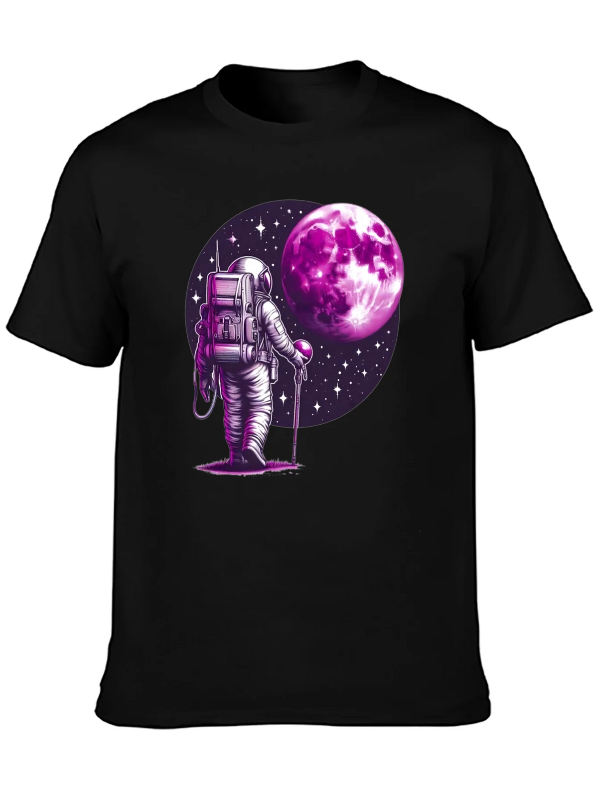 Astronaut Moon Graphic T-Shirt - Black product image 3