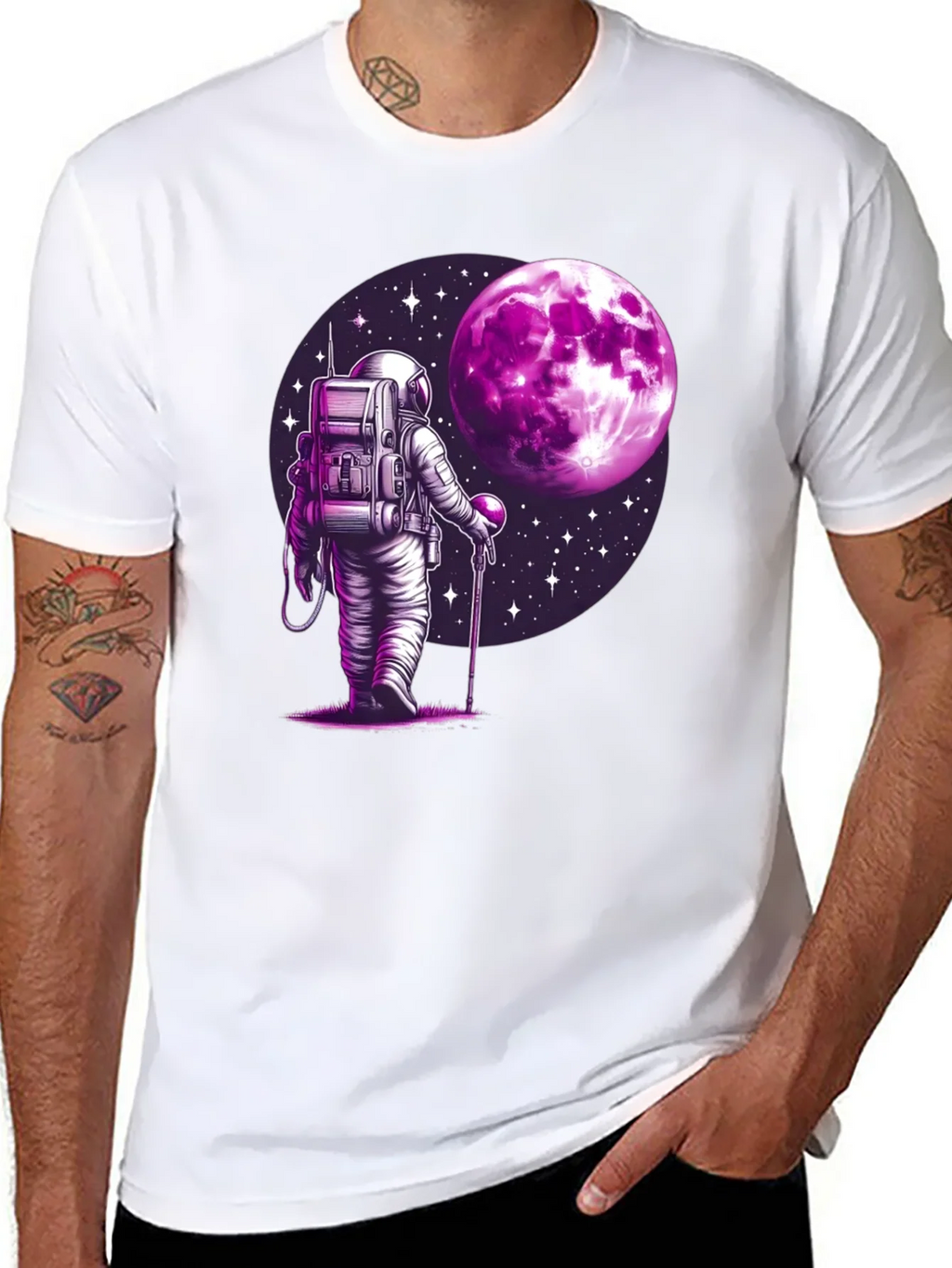 Astronaut Moon Graphic T-Shirt - Black product image 6