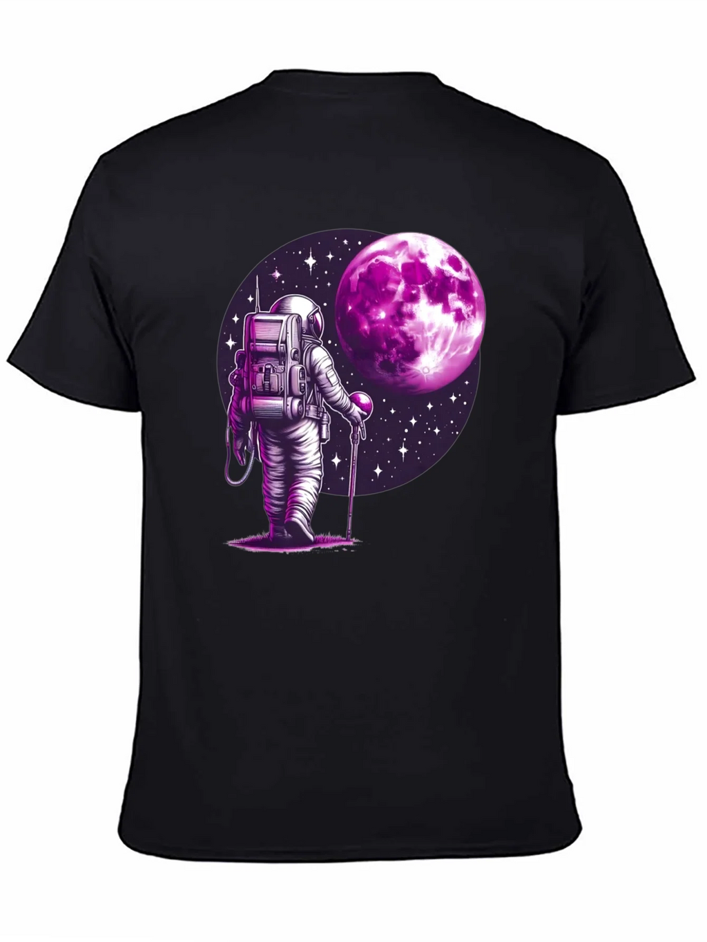 Astronaut Moon Graphic T-Shirt - Black product image 4