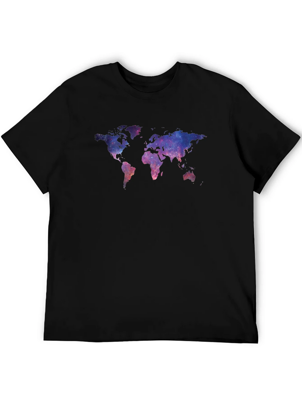 Galaxy World Map Graphic Tee - Black Unisex T-Shirt product image 3