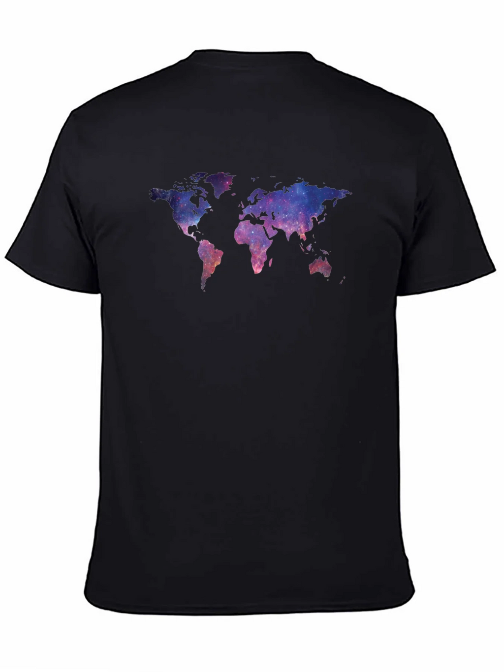 Galaxy World Map Graphic Tee - Black Unisex T-Shirt product image 2