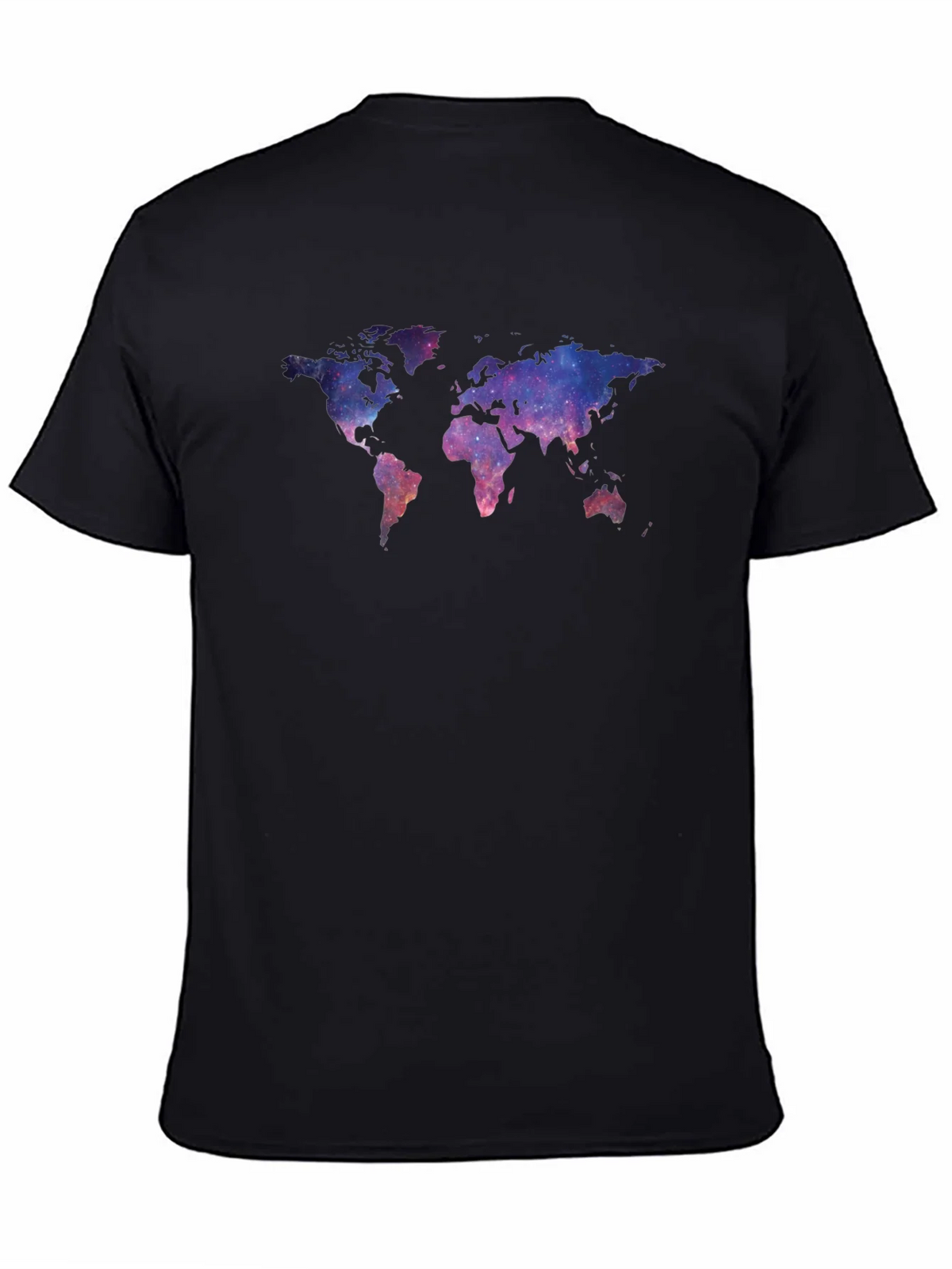 Galaxy World Map Graphic Tee - Black Unisex T-Shirt product image 2