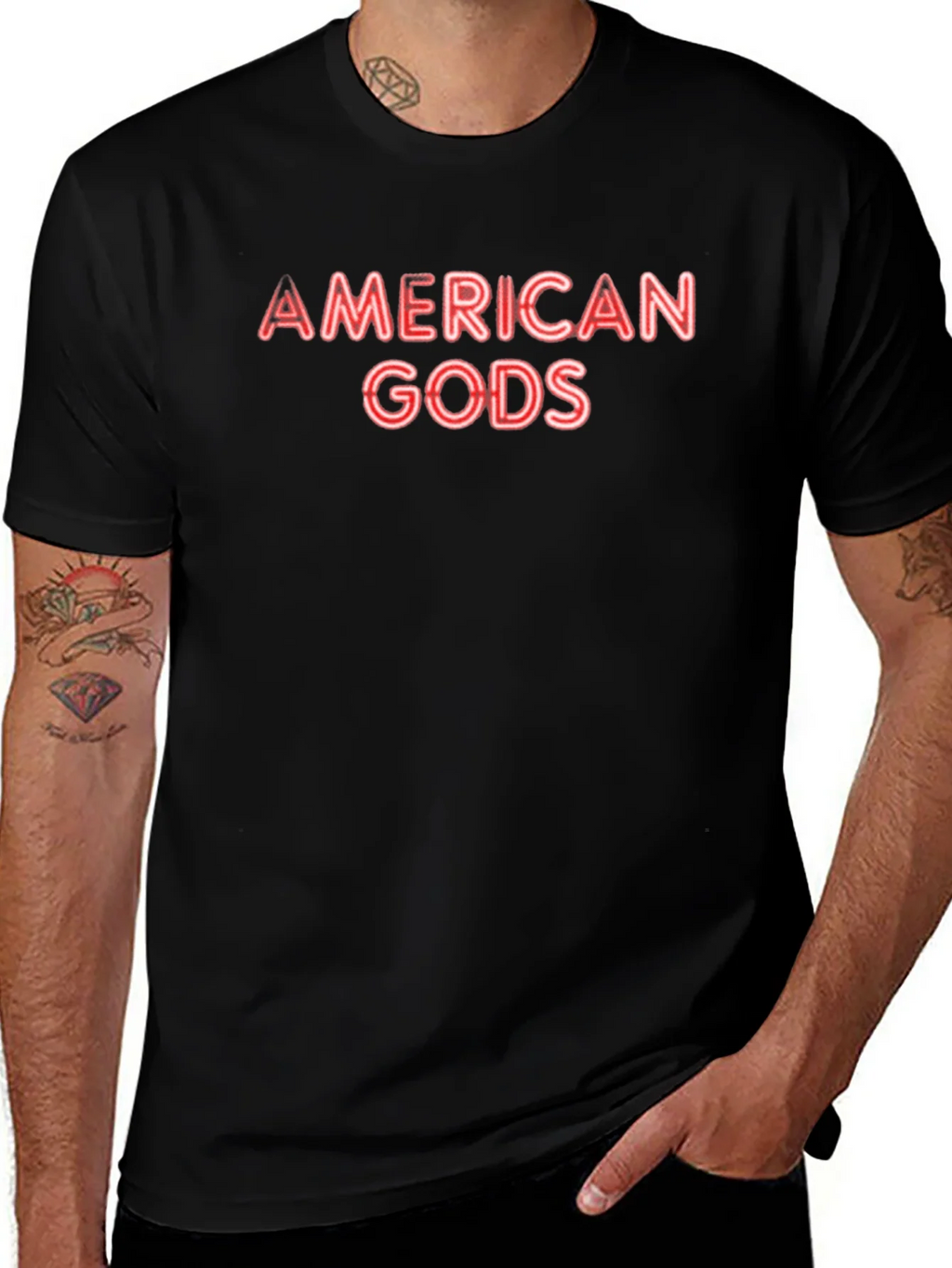 American Gods Neon Graphic Tee - Black product image 1