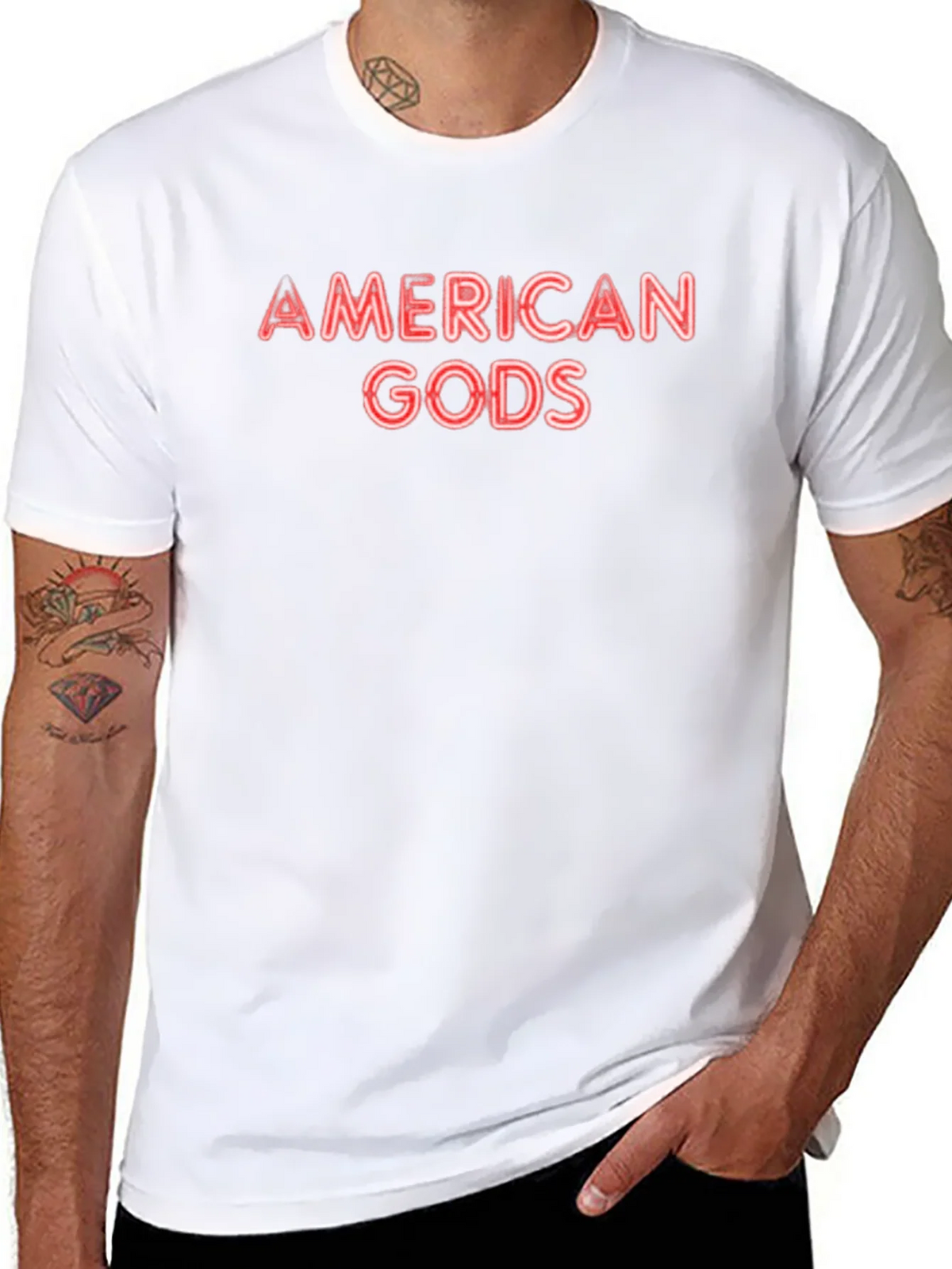 American Gods Neon Graphic Tee - Black product image 7