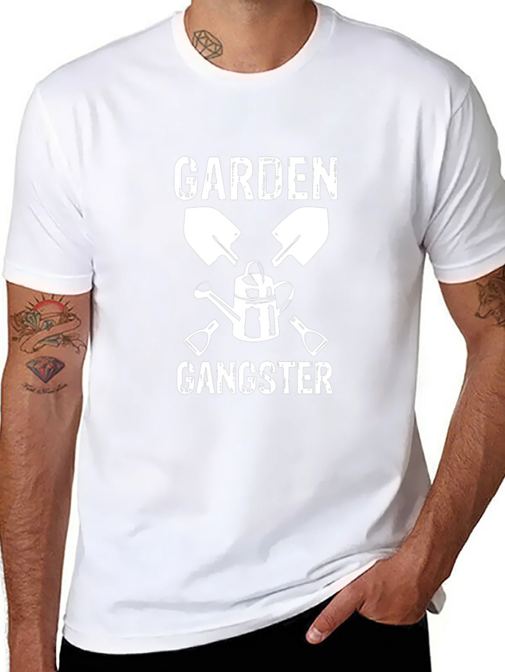Garden Gangster Graphic T-Shirt - Black Cotton Tee product image 5