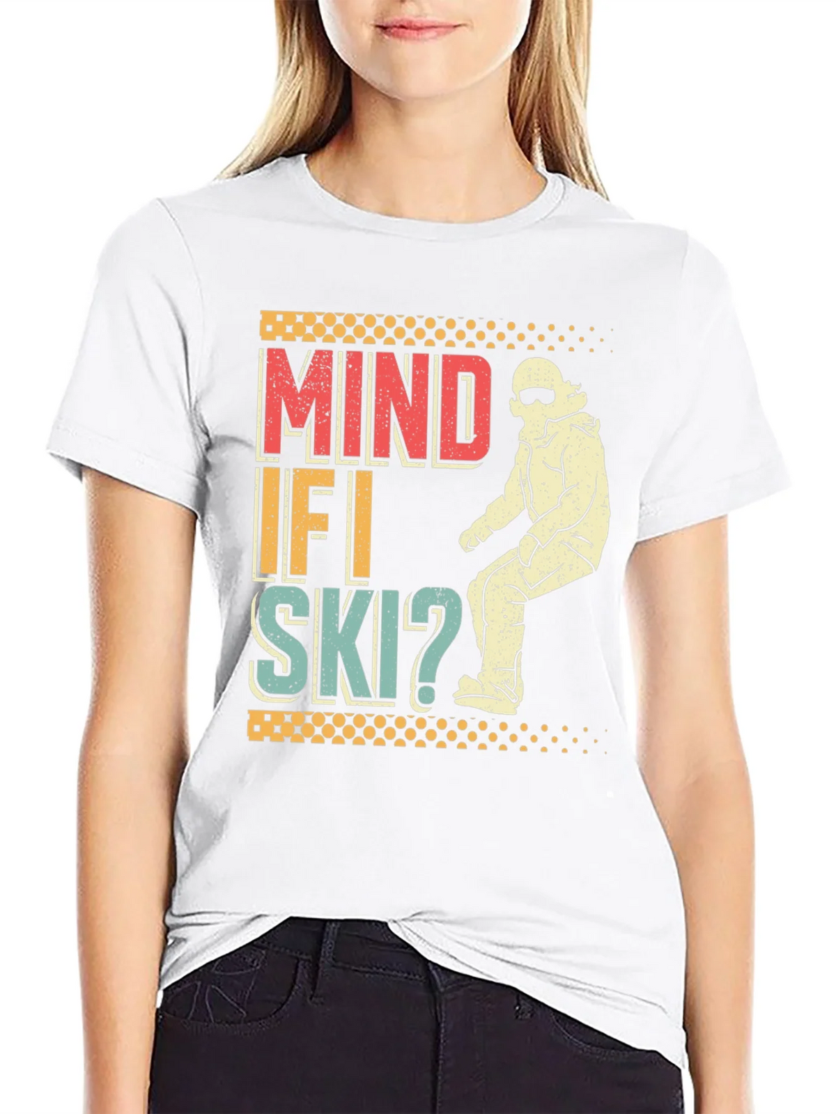 Mind If I Ski? Graphic Tee - Retro Winter Sports T-Shirt product image 6