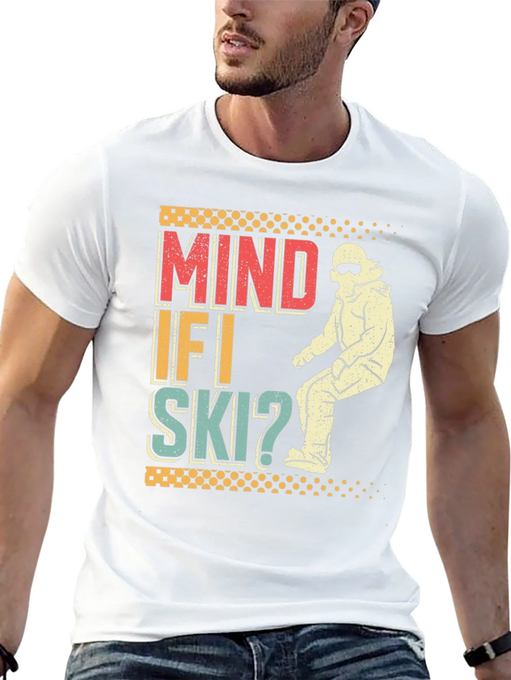 Mind If I Ski? Graphic Tee - Retro Winter Sports T-Shirt product image 10