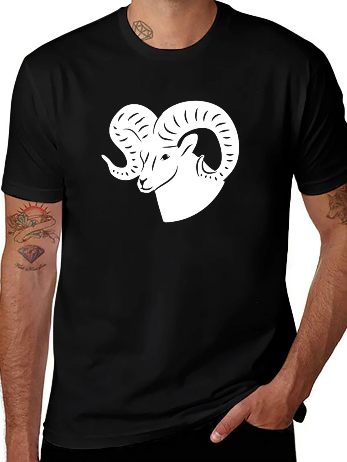 Ram Graphic Tee - Black Cotton Blend product image 1