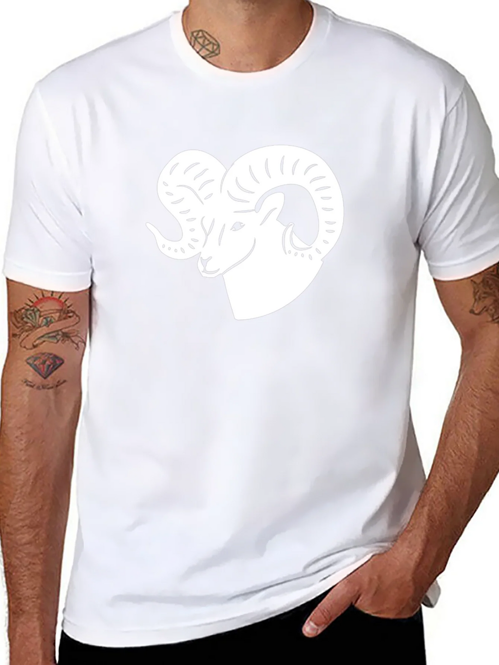 Ram Graphic Tee - Black Cotton Blend product image 6