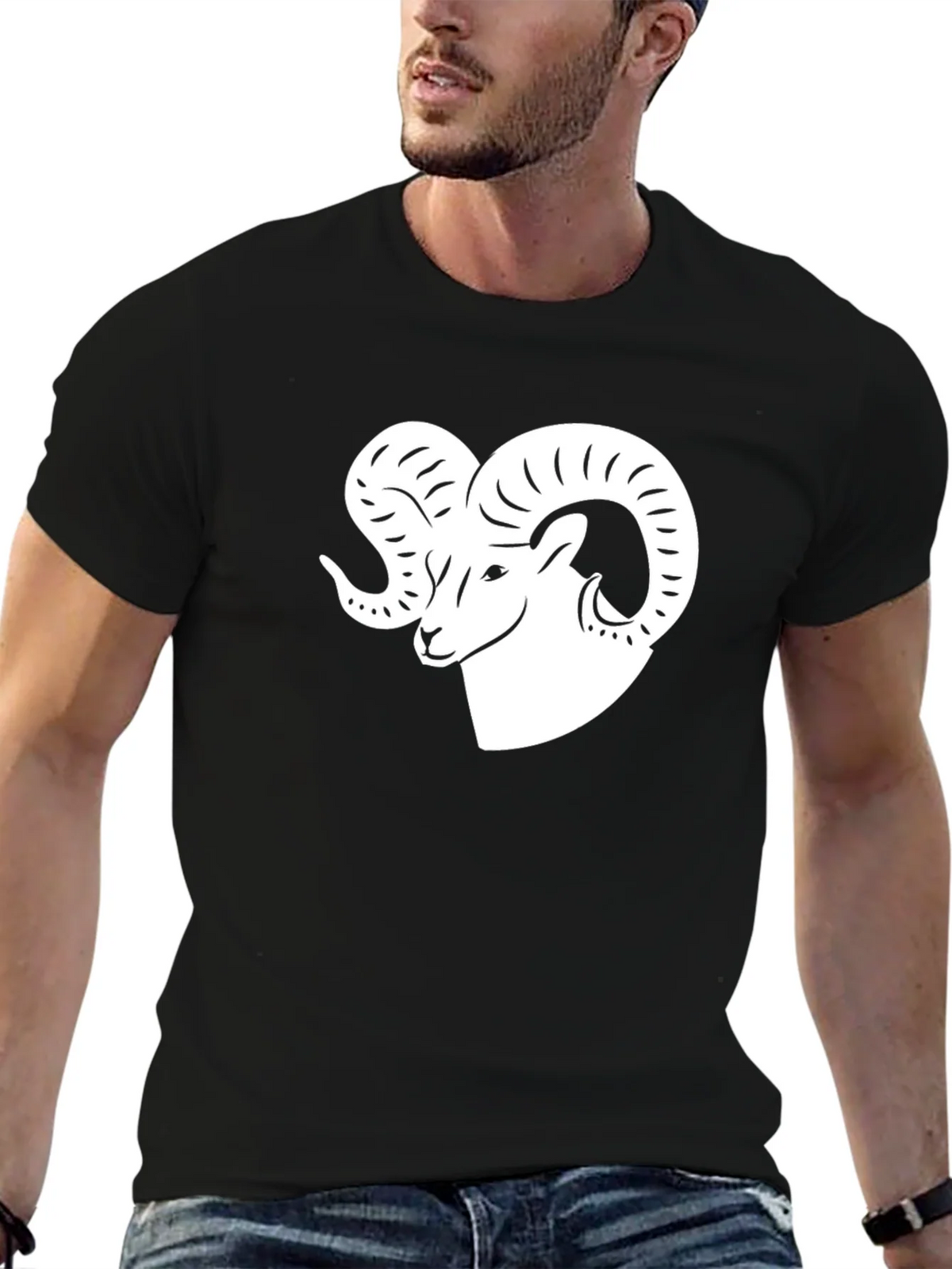 Ram Graphic Tee - Black Cotton Blend product image 5