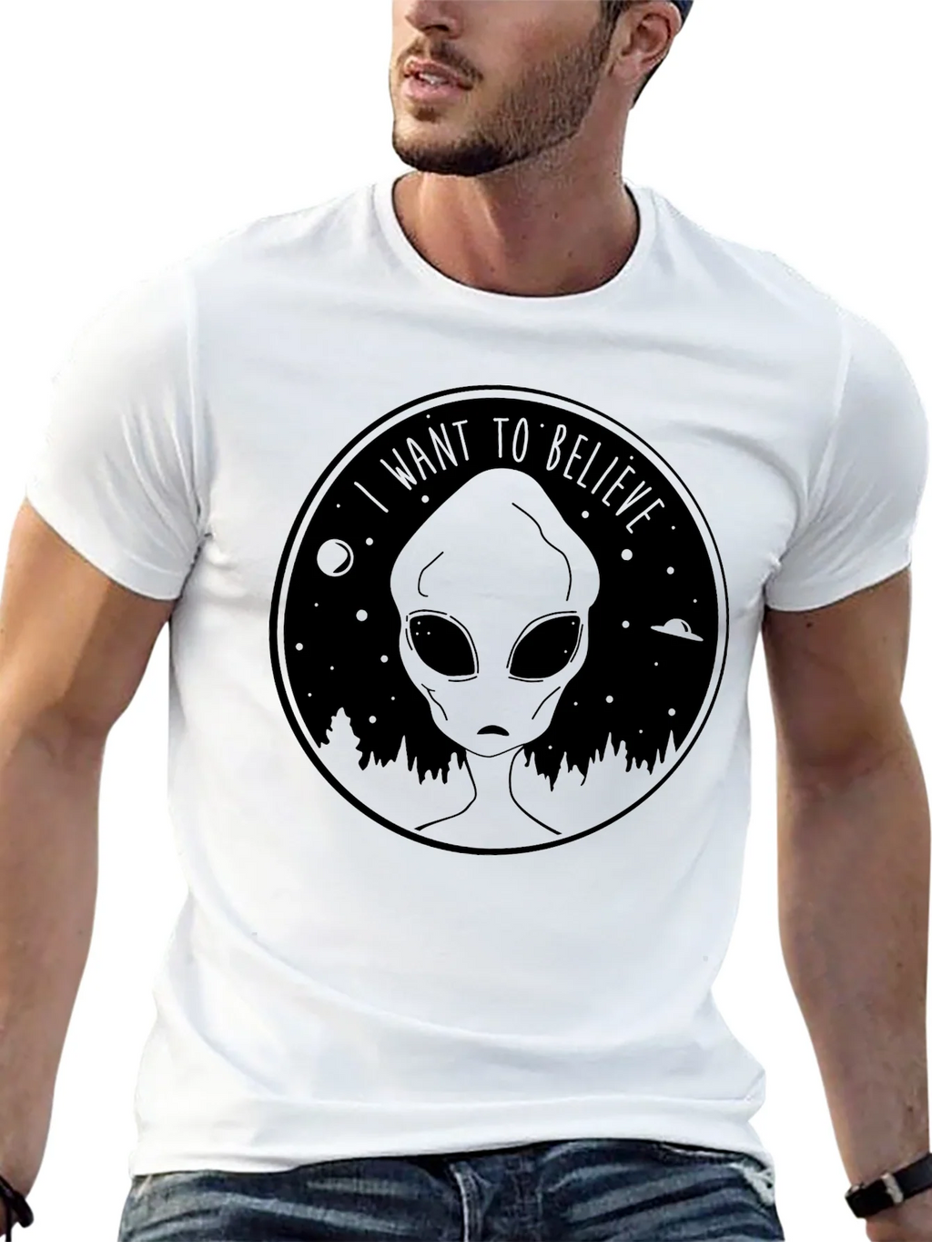 I Want to Believe Alien T-Shirt - UFO Graphic Tee product image 12