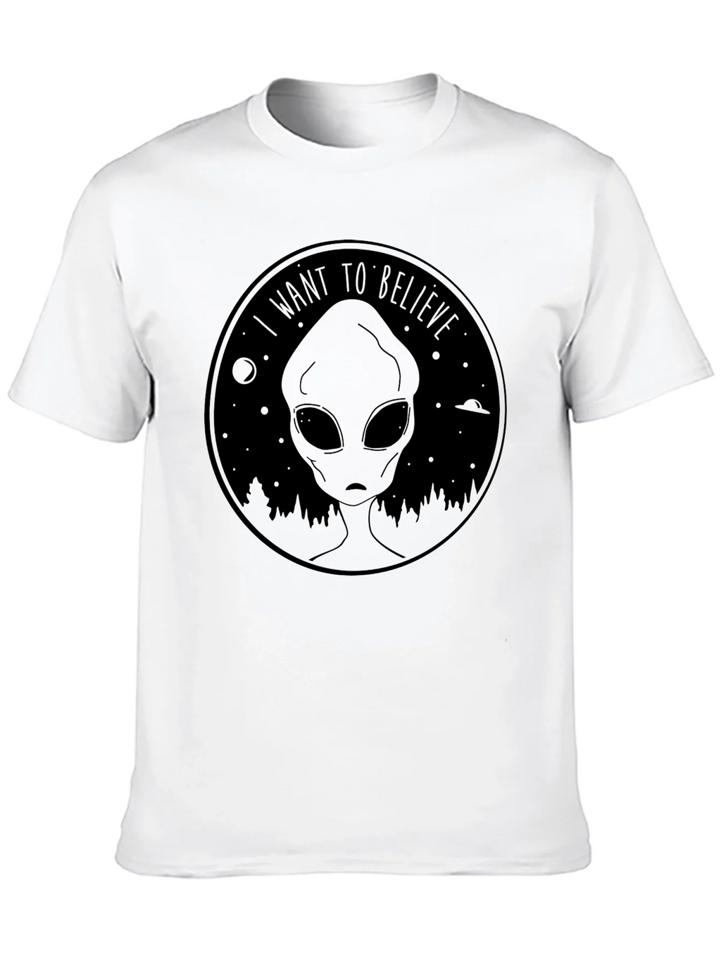 I Want to Believe Alien T-Shirt - UFO Graphic Tee product image 9