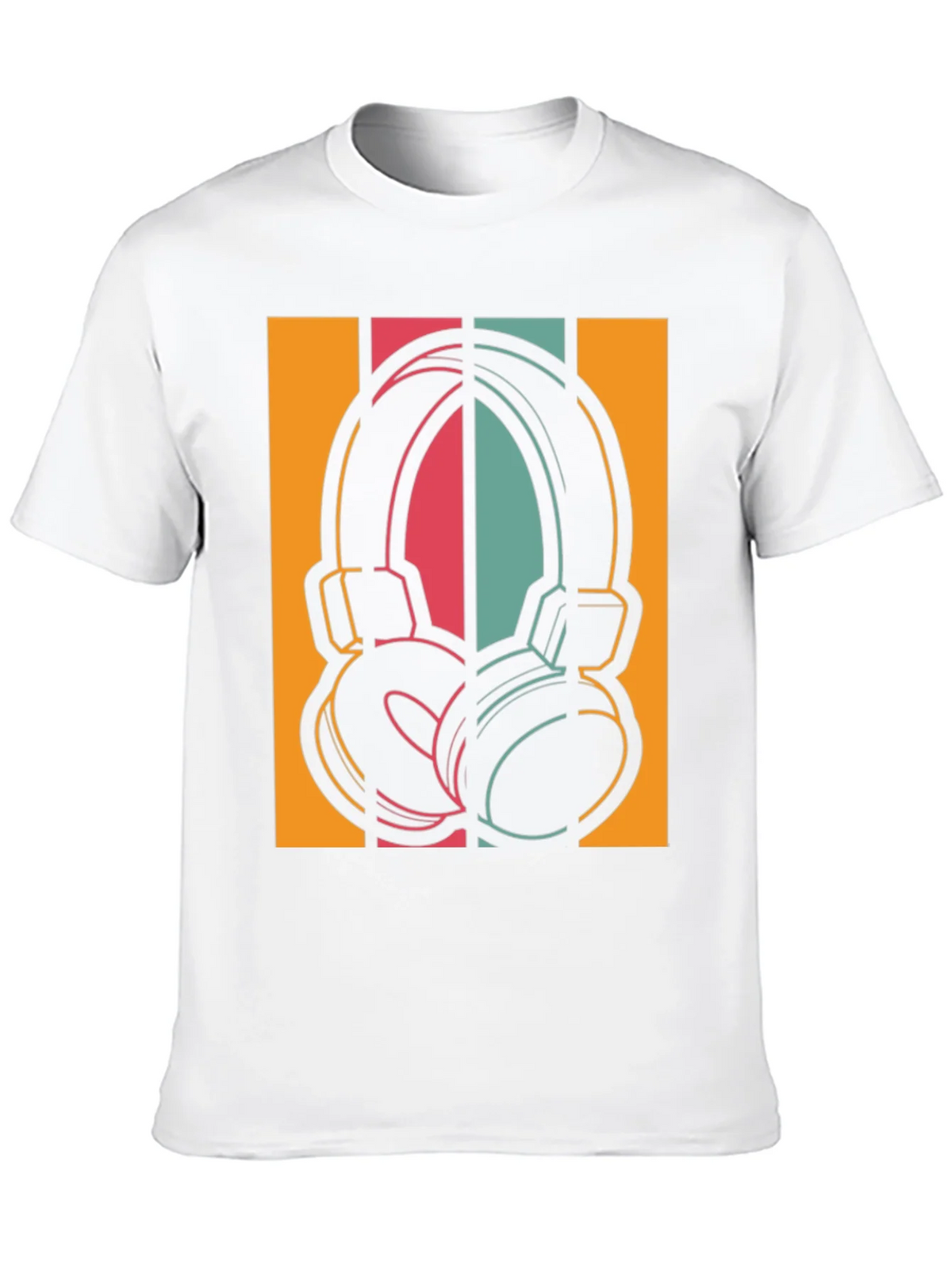 Retro Headphones Graphic Tee - Vintage Style Music Shirt product image 9