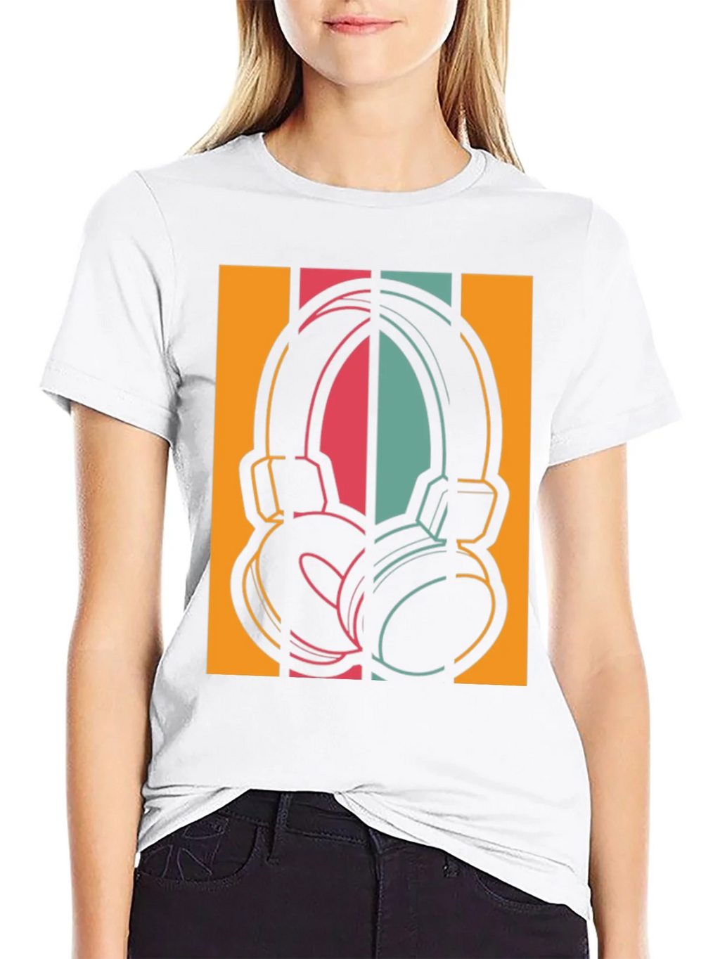 Retro Headphones Graphic Tee - Vintage Style Music Shirt product image 8