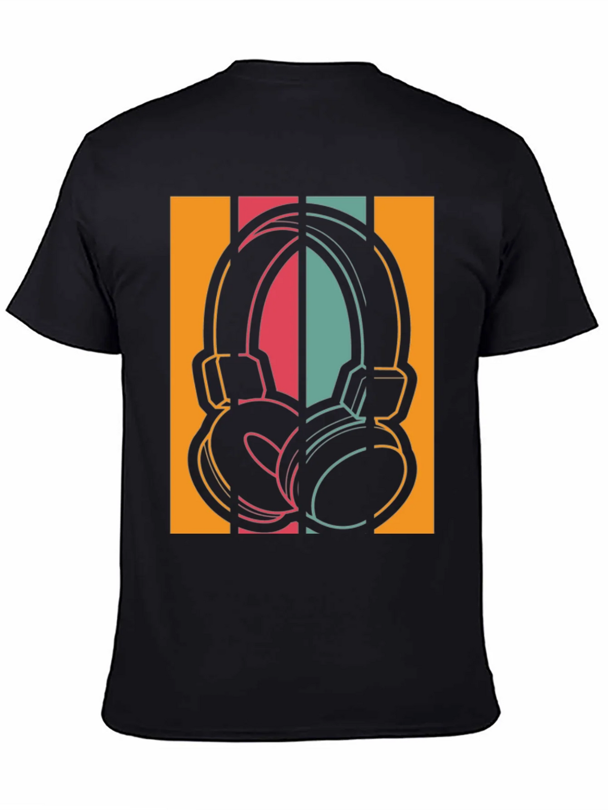 Retro Headphones Graphic Tee - Vintage Style Music Shirt product image 4