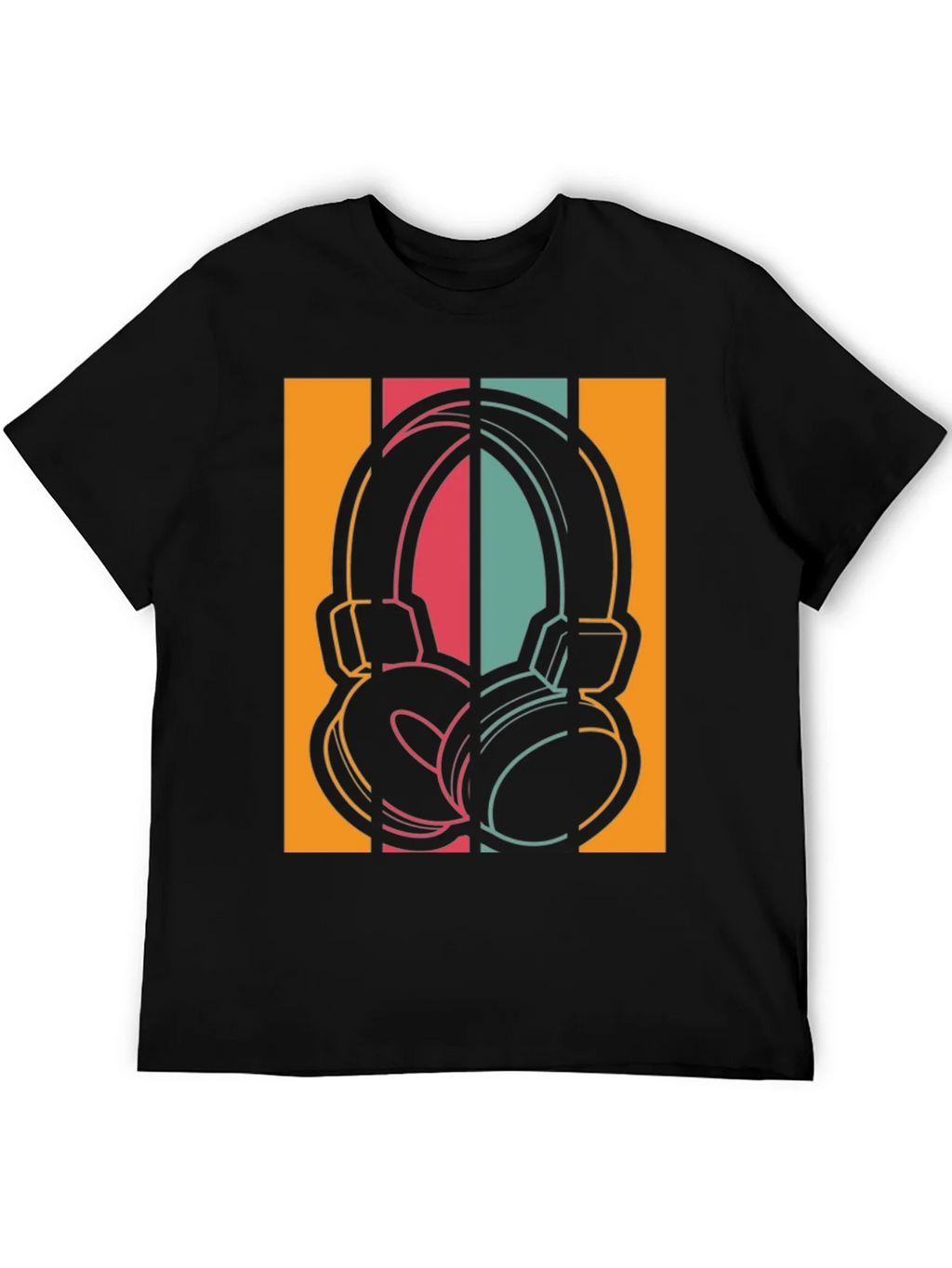 Retro Headphones Graphic Tee - Vintage Style Music Shirt product image 5