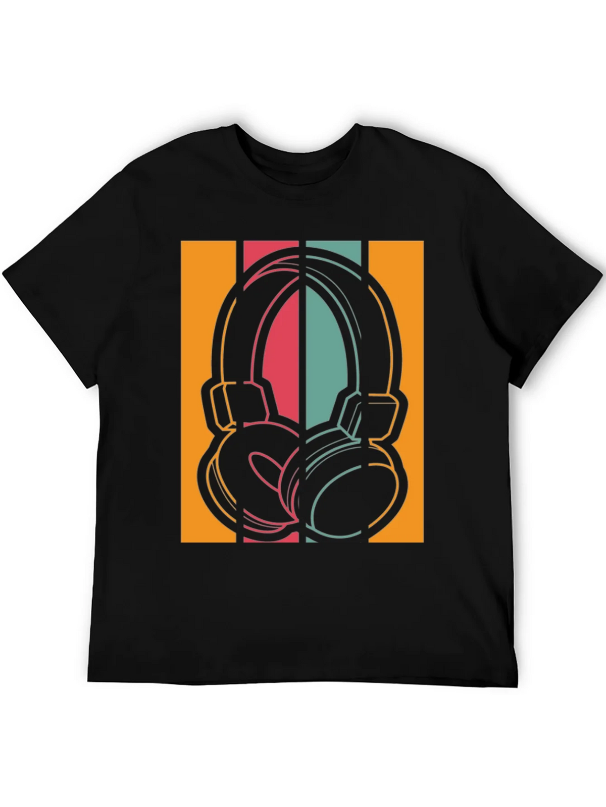 Retro Headphones Graphic Tee - Vintage Style Music Shirt product image 5