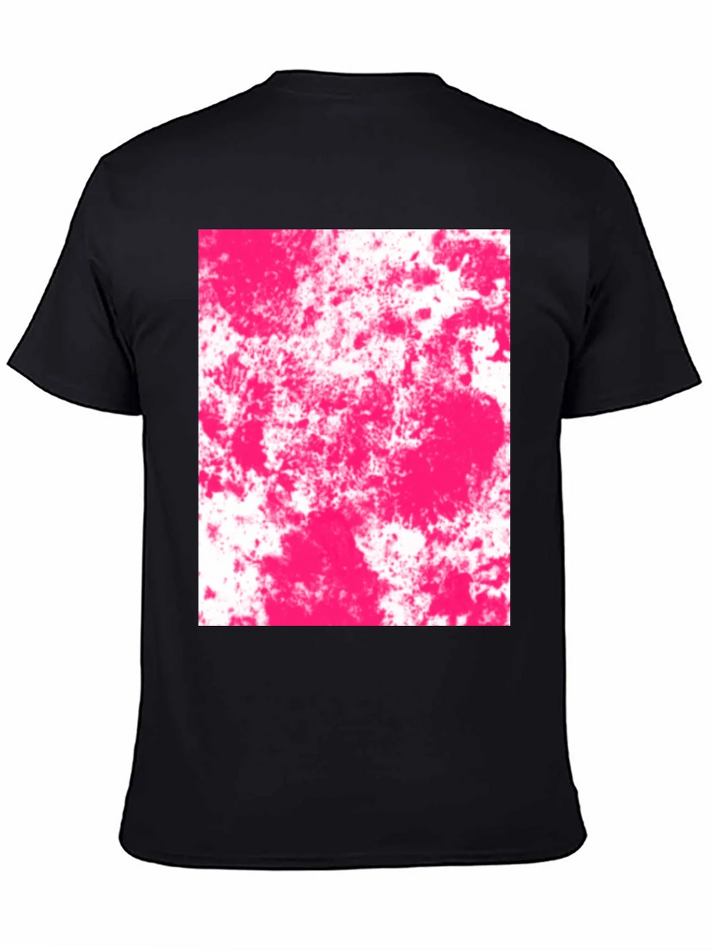 Abstract Pink Splatter Graphic Black T-Shirt product image 4