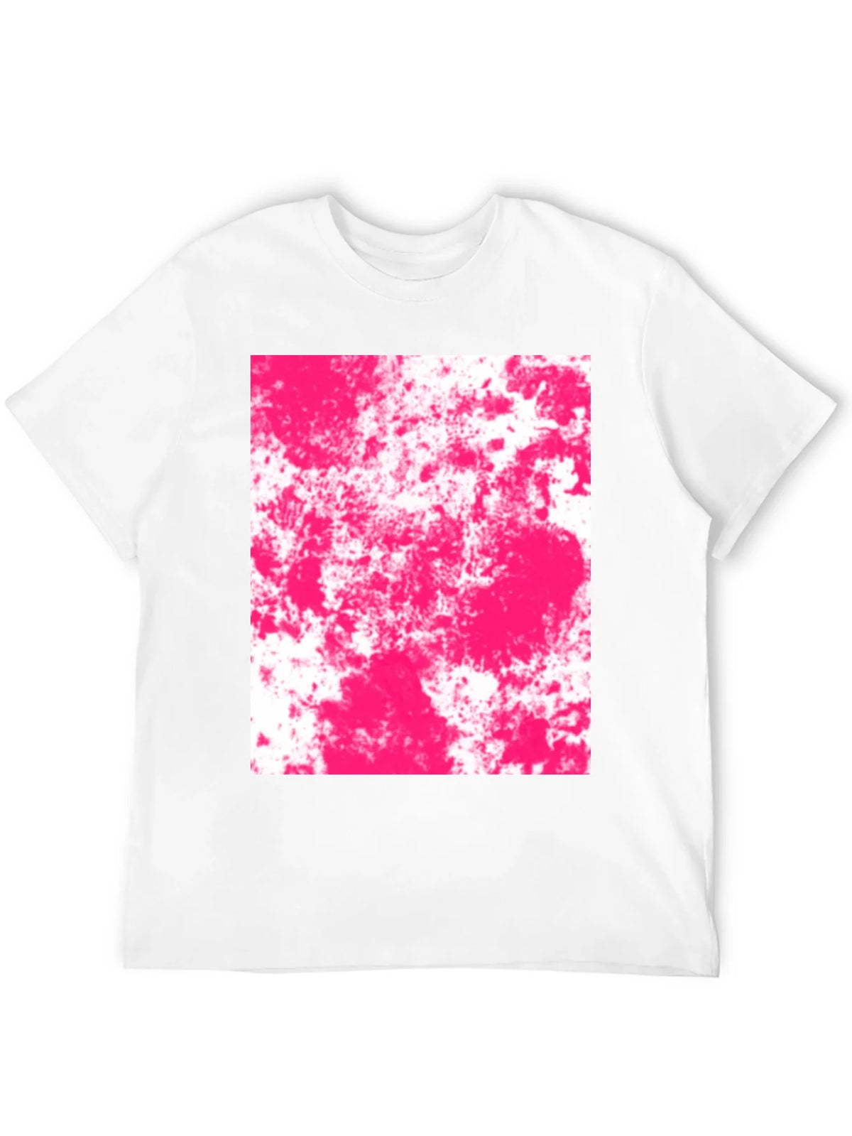 Abstract Pink Splatter Graphic Black T-Shirt product image 11