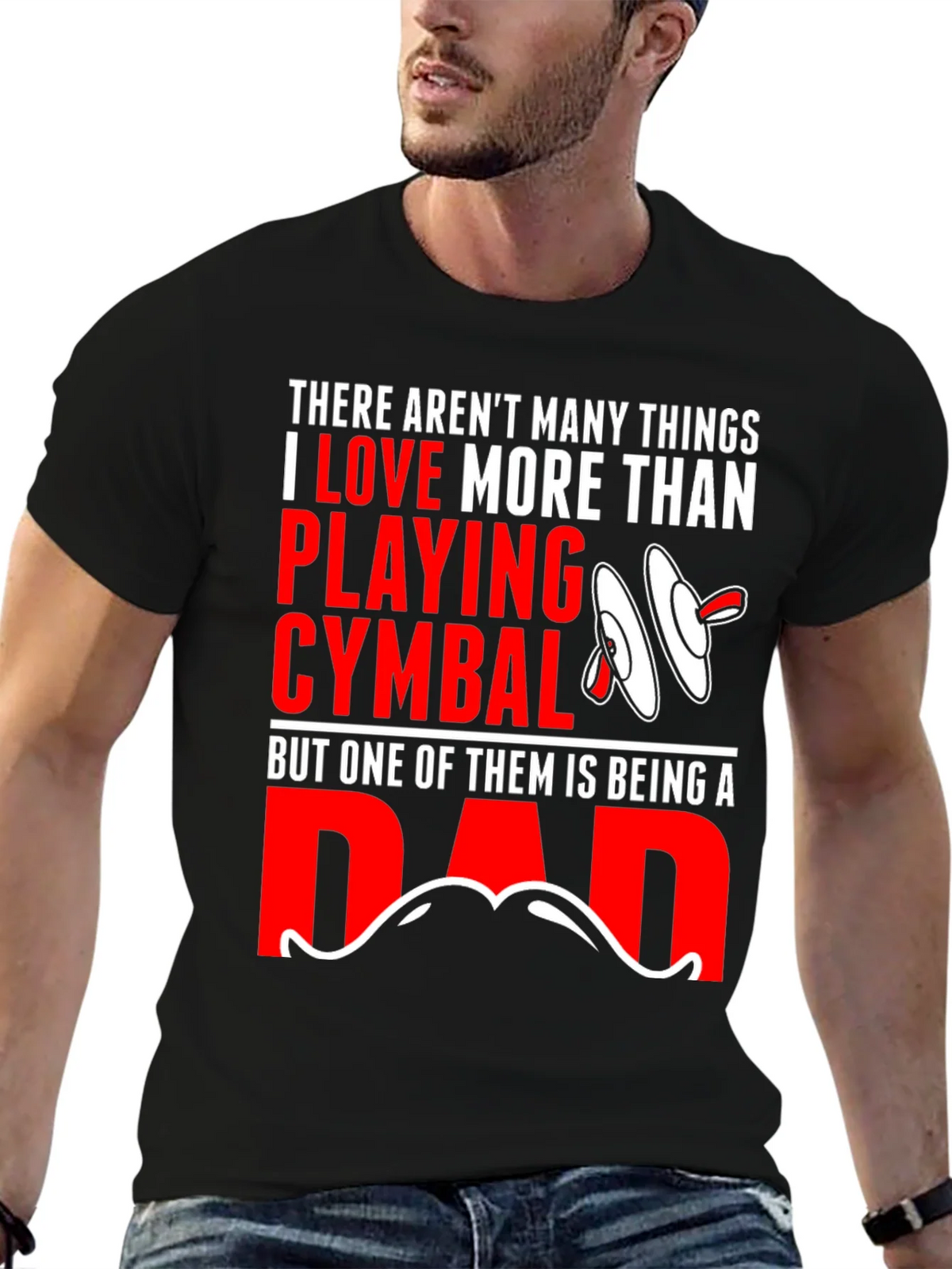 Drummer Dad T-Shirt: Cymbals & Fatherhood product image 5