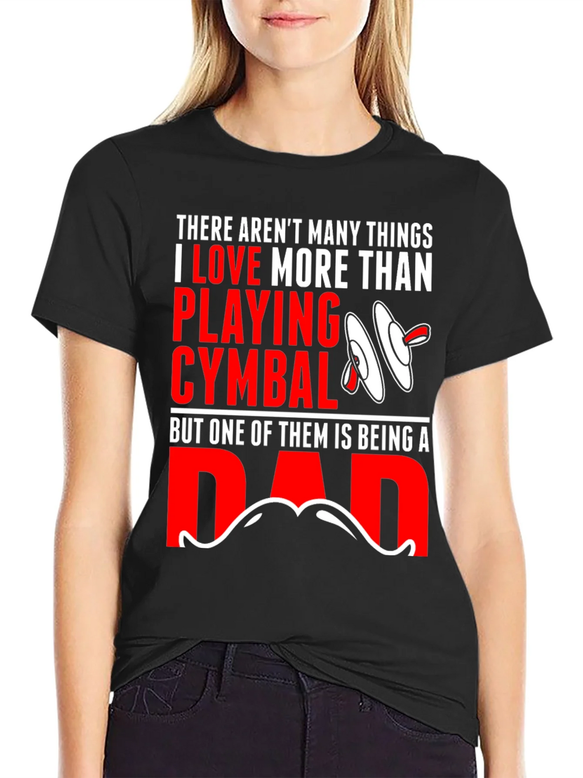 Drummer Dad T-Shirt: Cymbals & Fatherhood product image 2