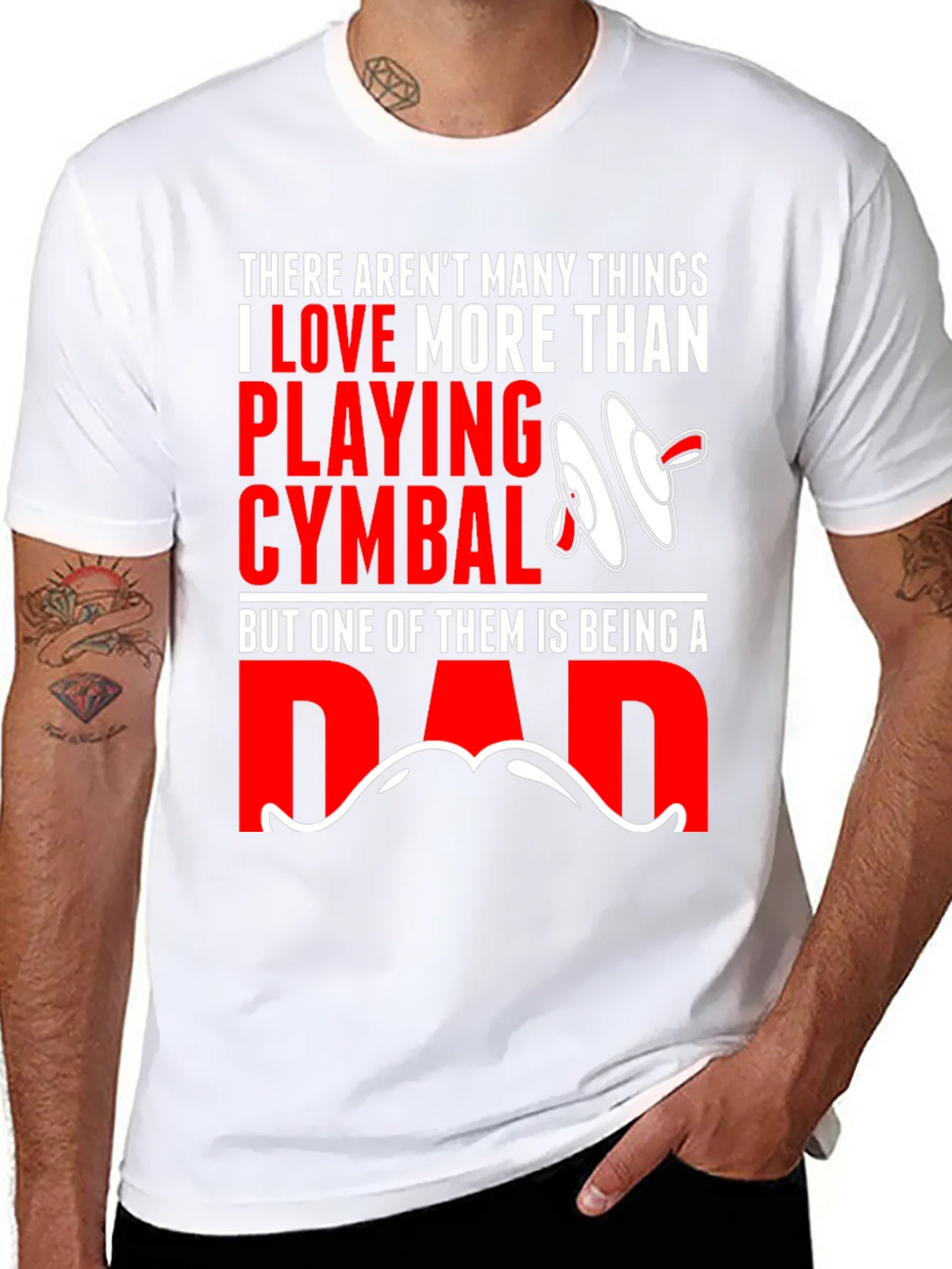 Drummer Dad T-Shirt: Cymbals & Fatherhood product image 6