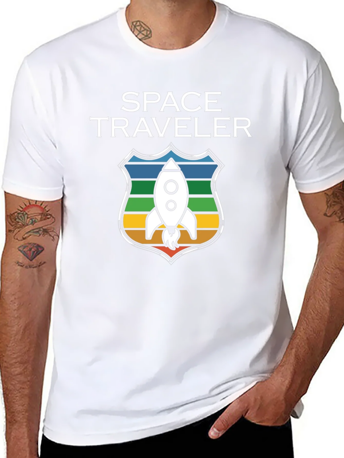 Space Traveler Graphic T-Shirt - Rocket Design product image 6