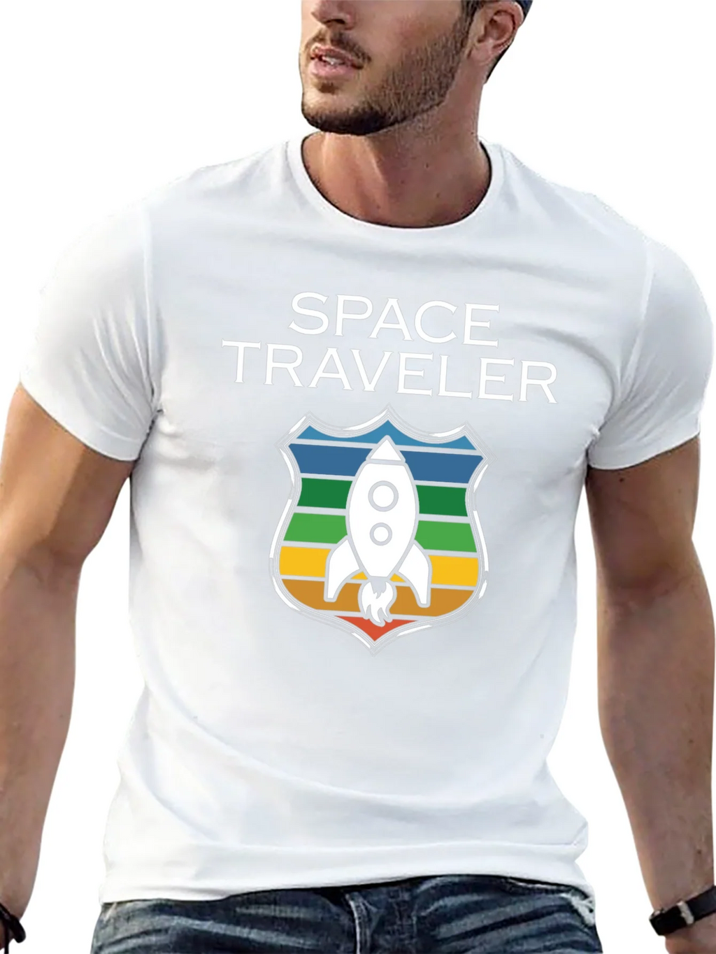 Space Traveler Graphic T-Shirt - Rocket Design product image 11
