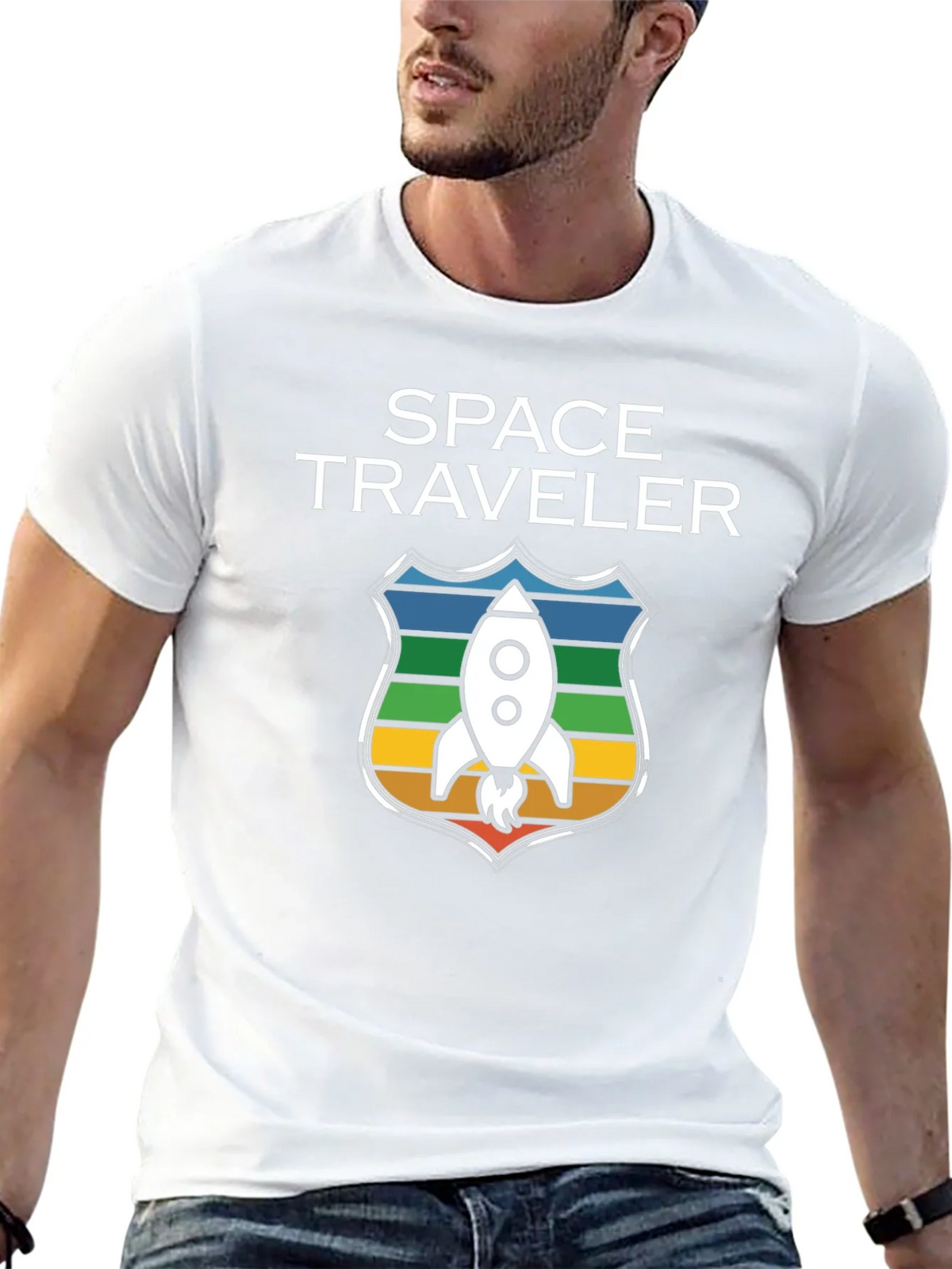 Space Traveler Graphic T-Shirt - Rocket Design product image 11
