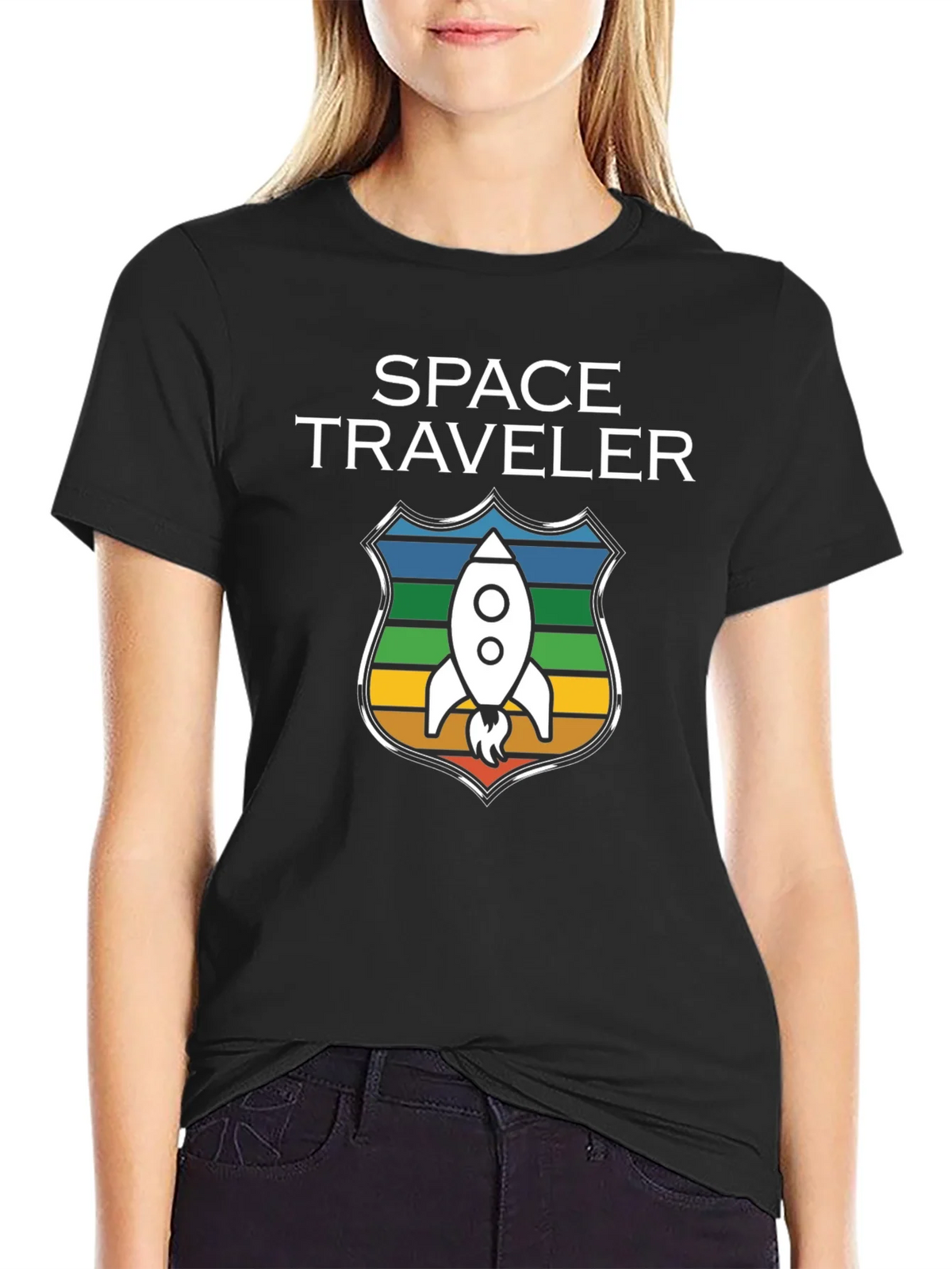 Space Traveler Graphic T-Shirt - Rocket Design product image 2