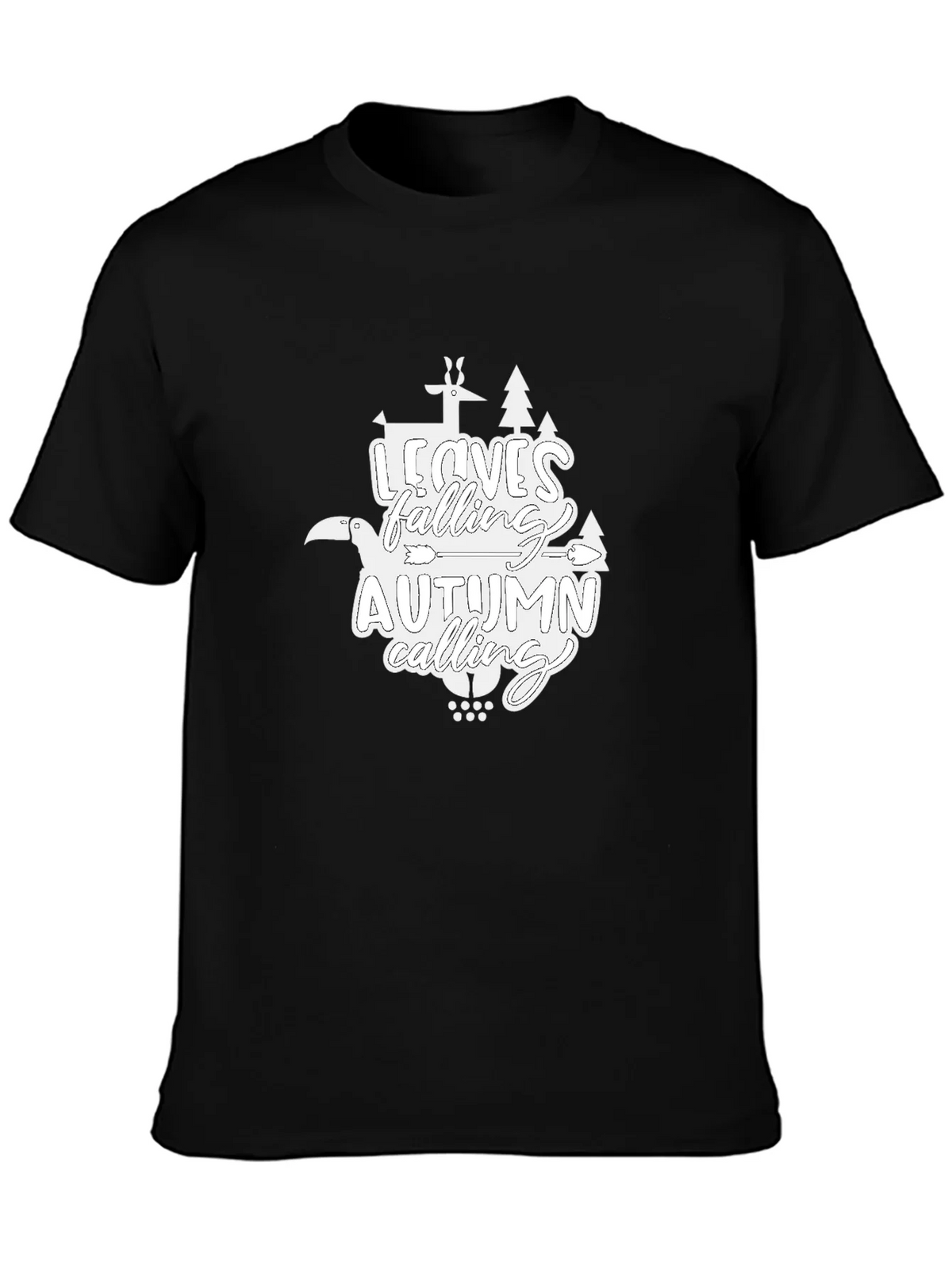 Autumn Calling Graphic T-Shirt - Black product image 3
