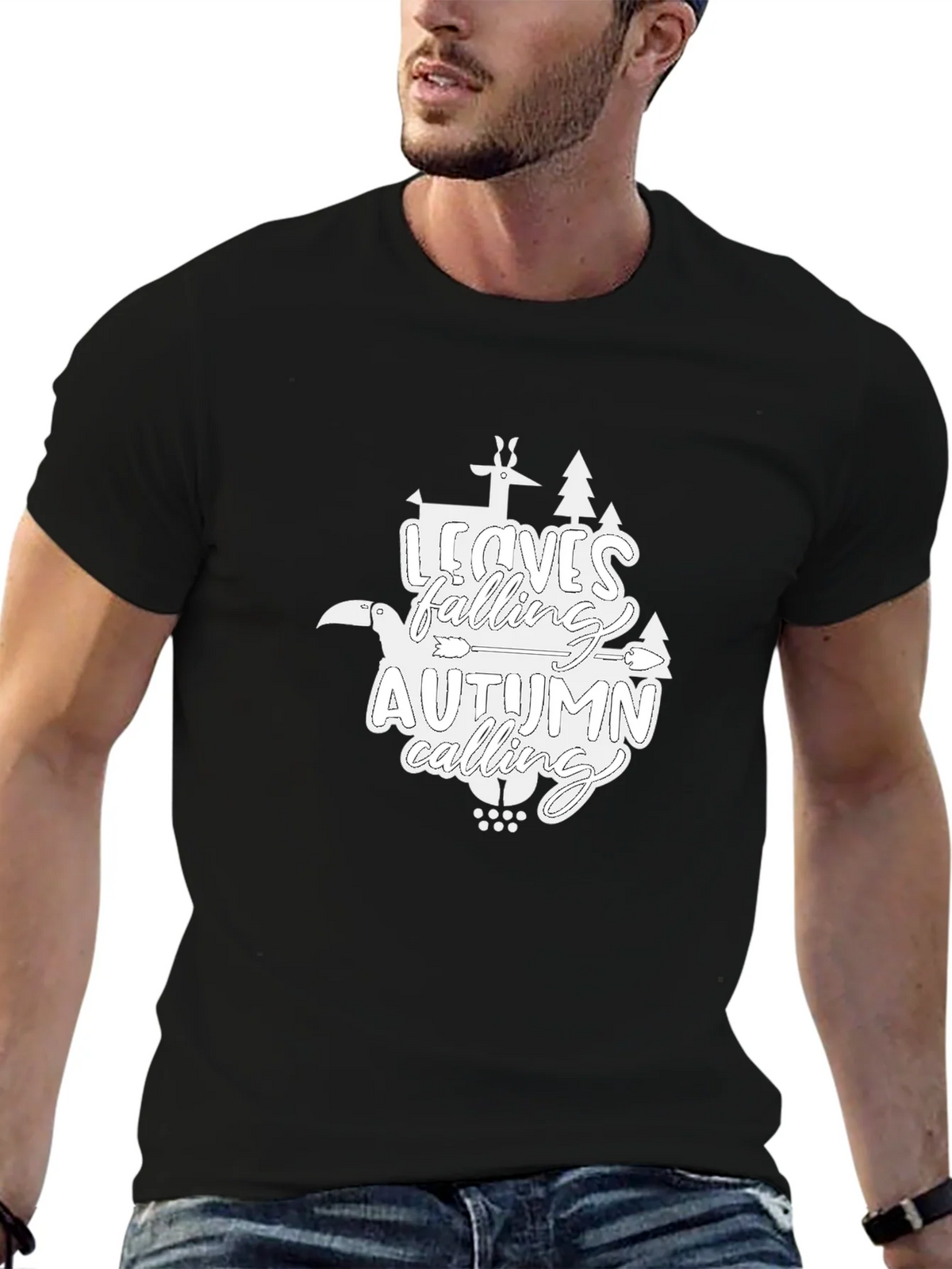 Autumn Calling Graphic T-Shirt - Black product image 6