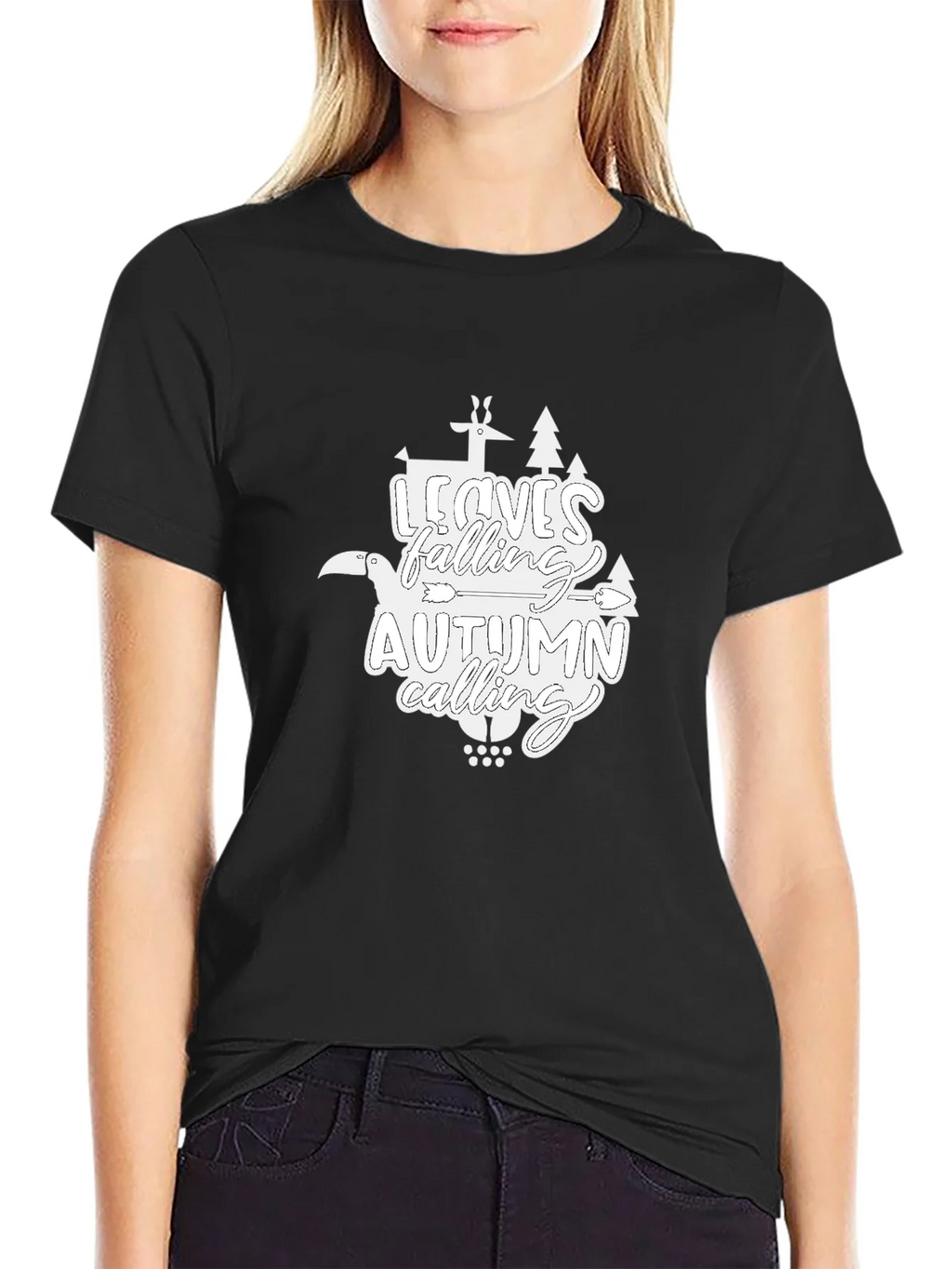 Autumn Calling Graphic T-Shirt - Black product image 2