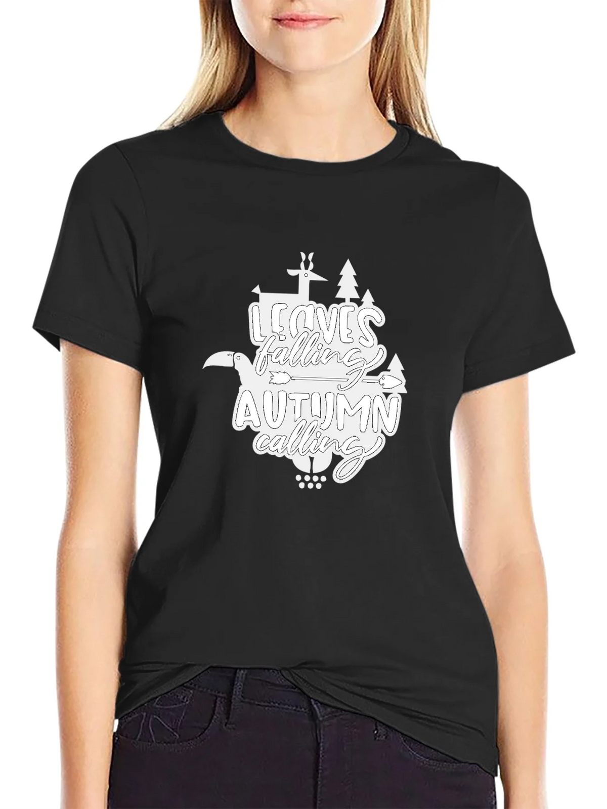 Autumn Calling Graphic T-Shirt - Black product image 2
