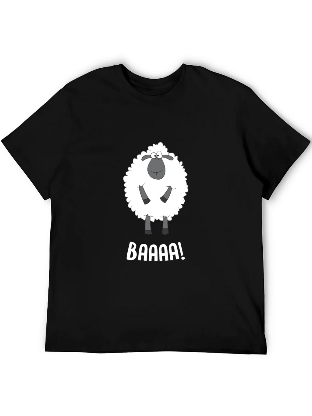 Funny Sheep BAAAA! Black T-Shirt product image 4